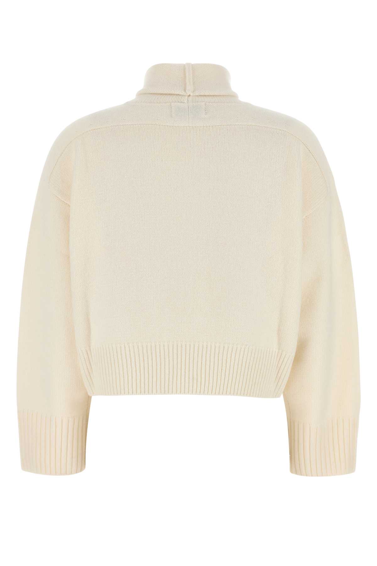 Shop Loulou Studio Ivory Wool Blend Stintino Sweater