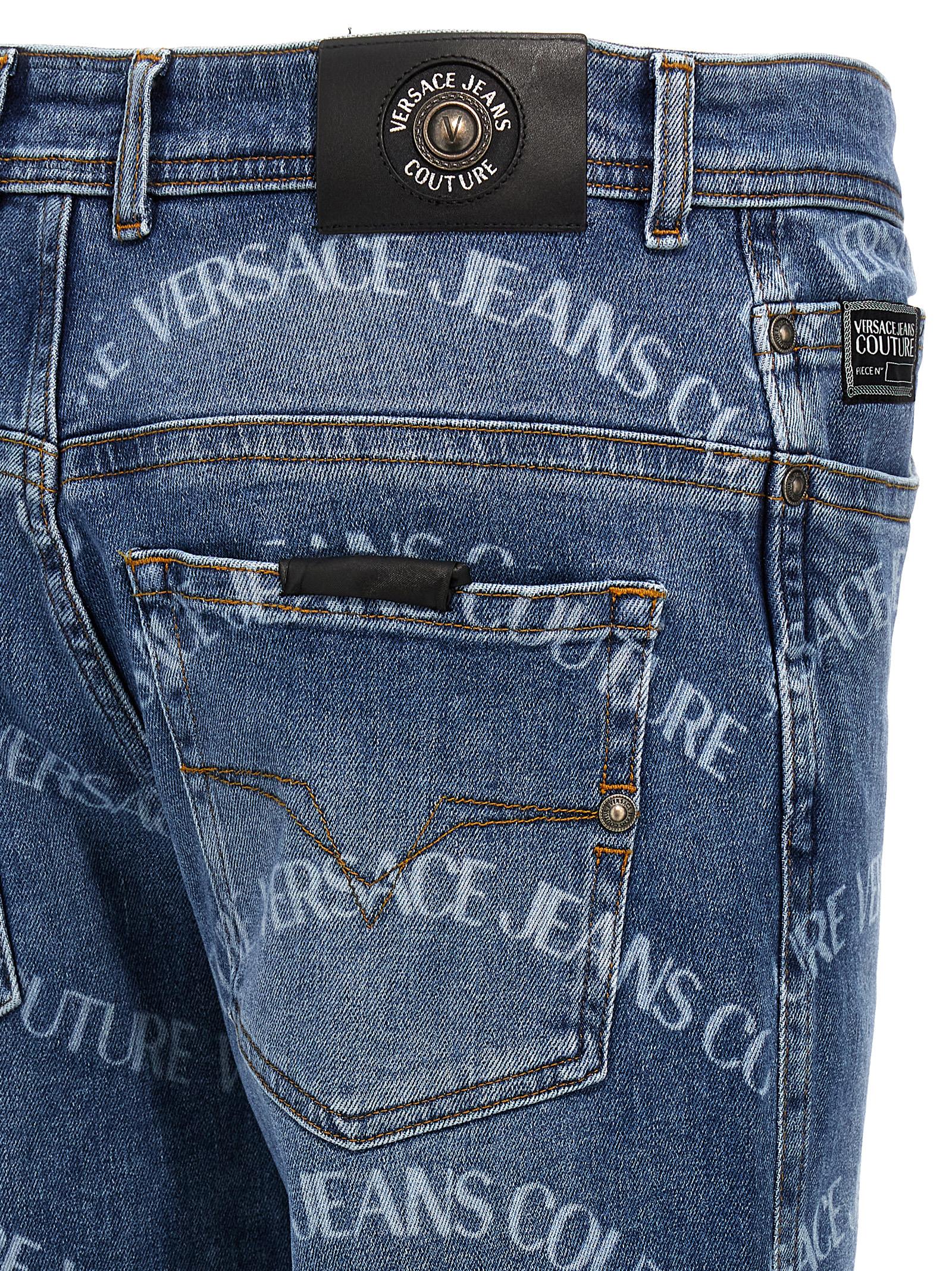 VERSACE JEANS COUTURE LOGO PRINT JEANS 