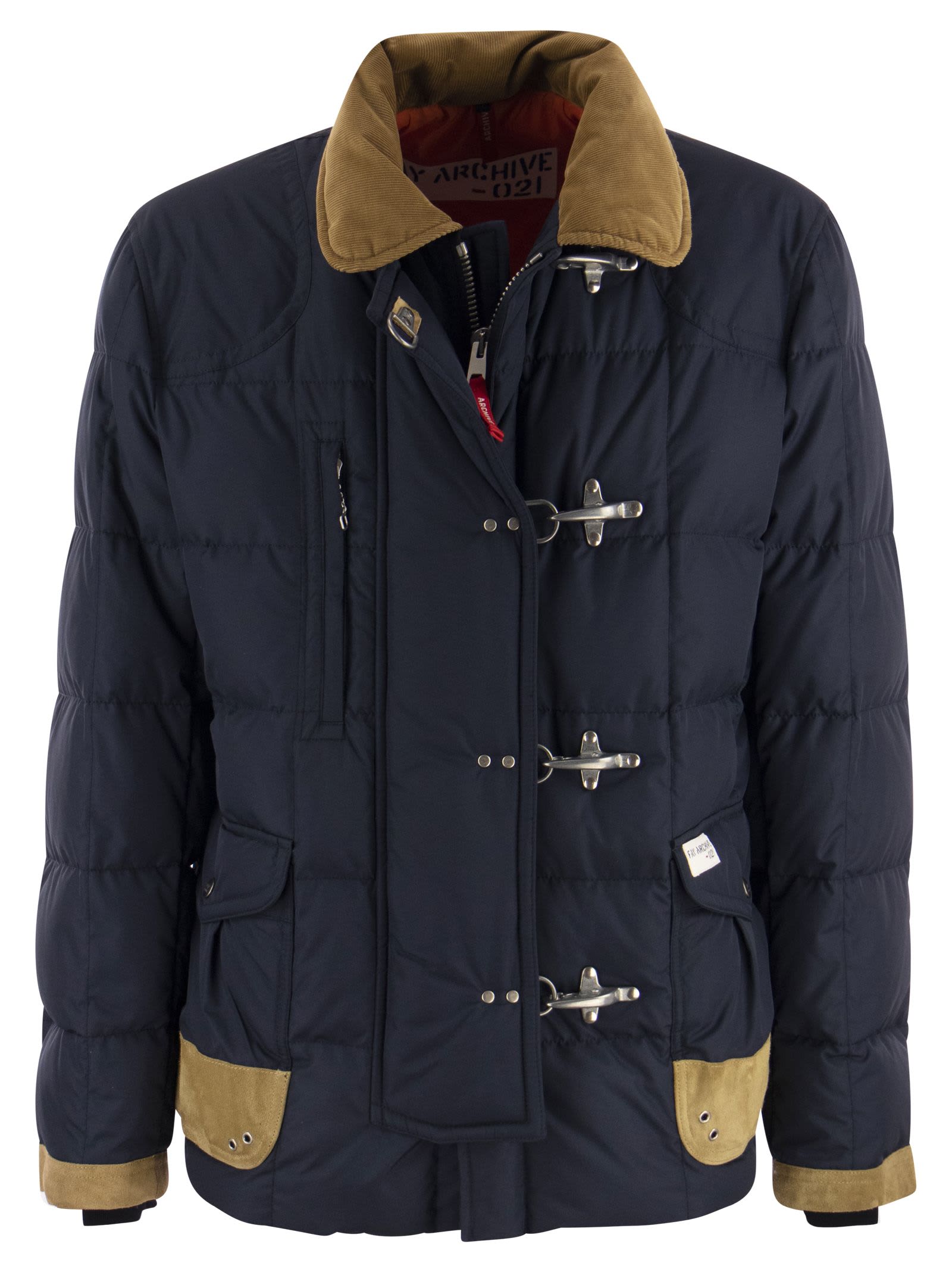 4 Jackets - Padded Coat With Velvet Collar