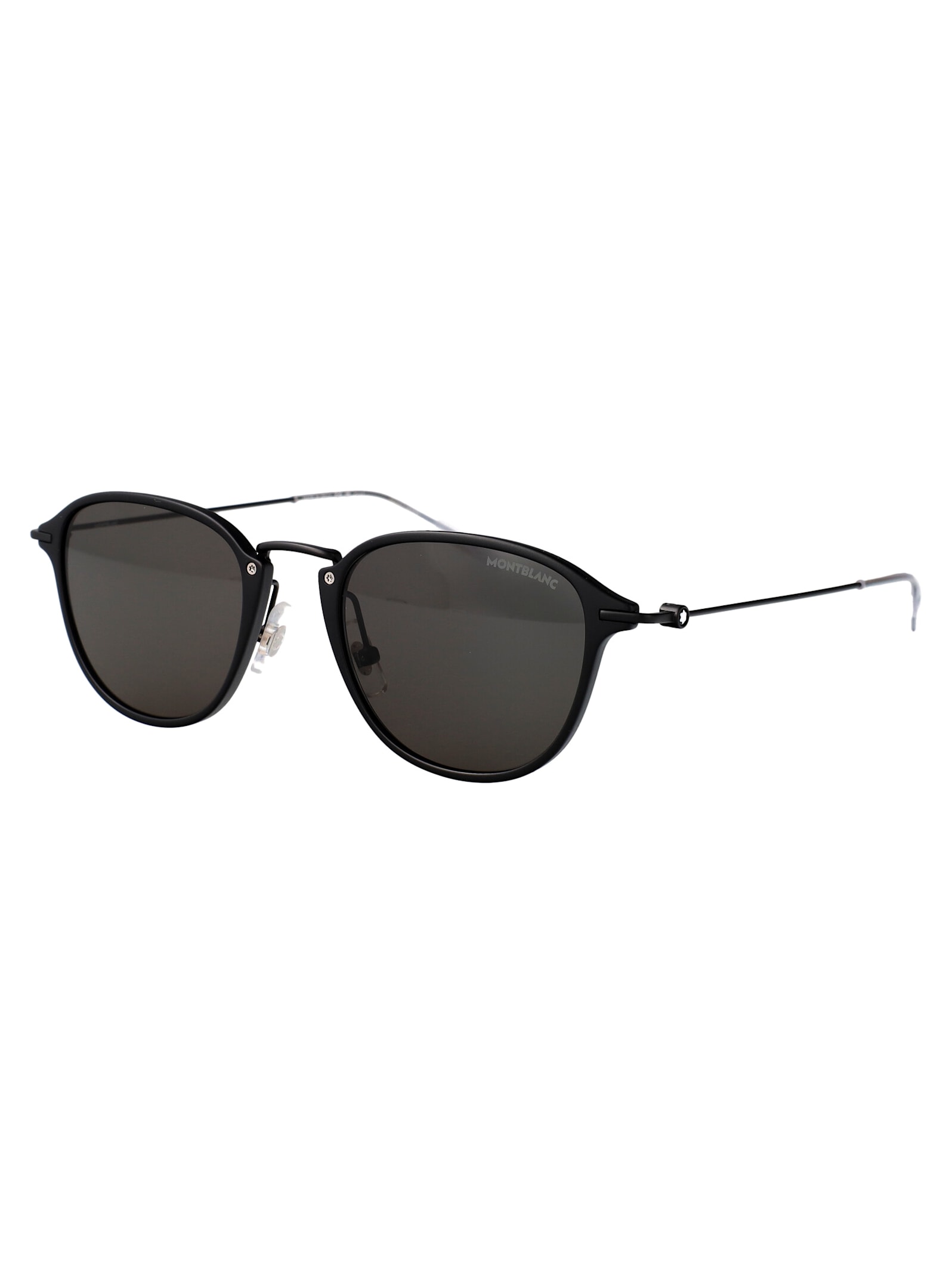 Montblanc Mb0155s Sunglasses In Black-black-grey