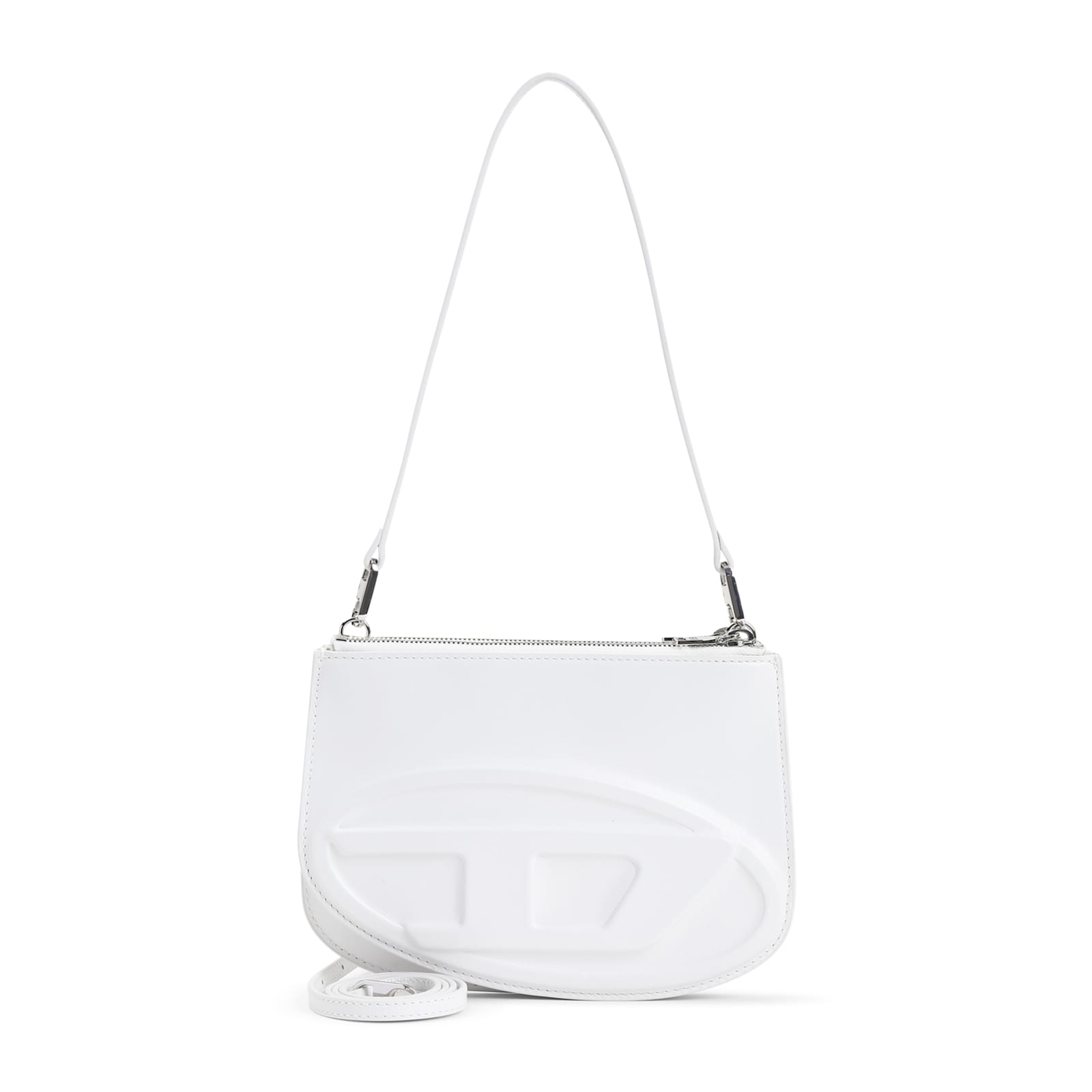 Diesel 1dr Twin Shoulder Bag In White