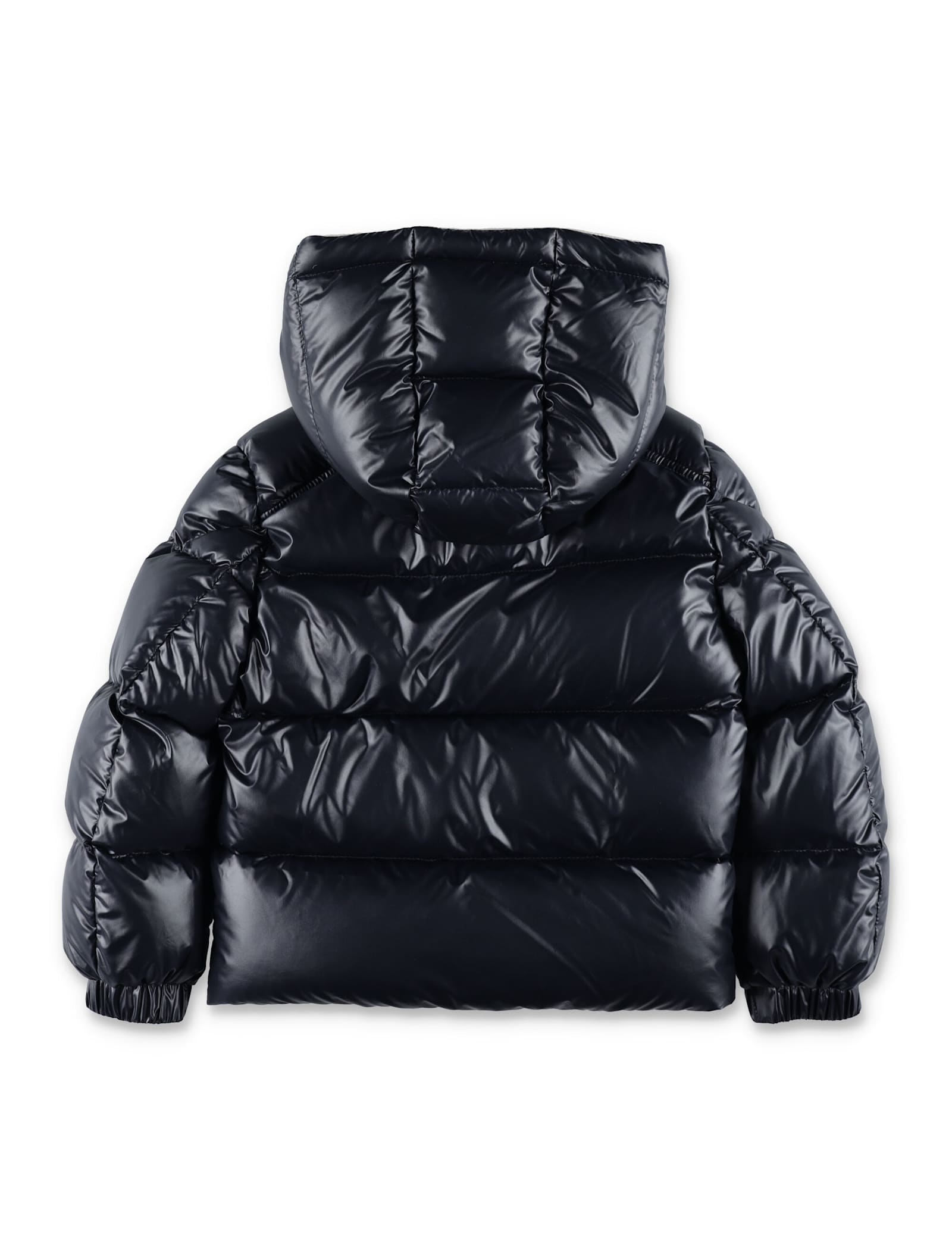 Moncler Kids Yule Hooded Down Jacket In Blue