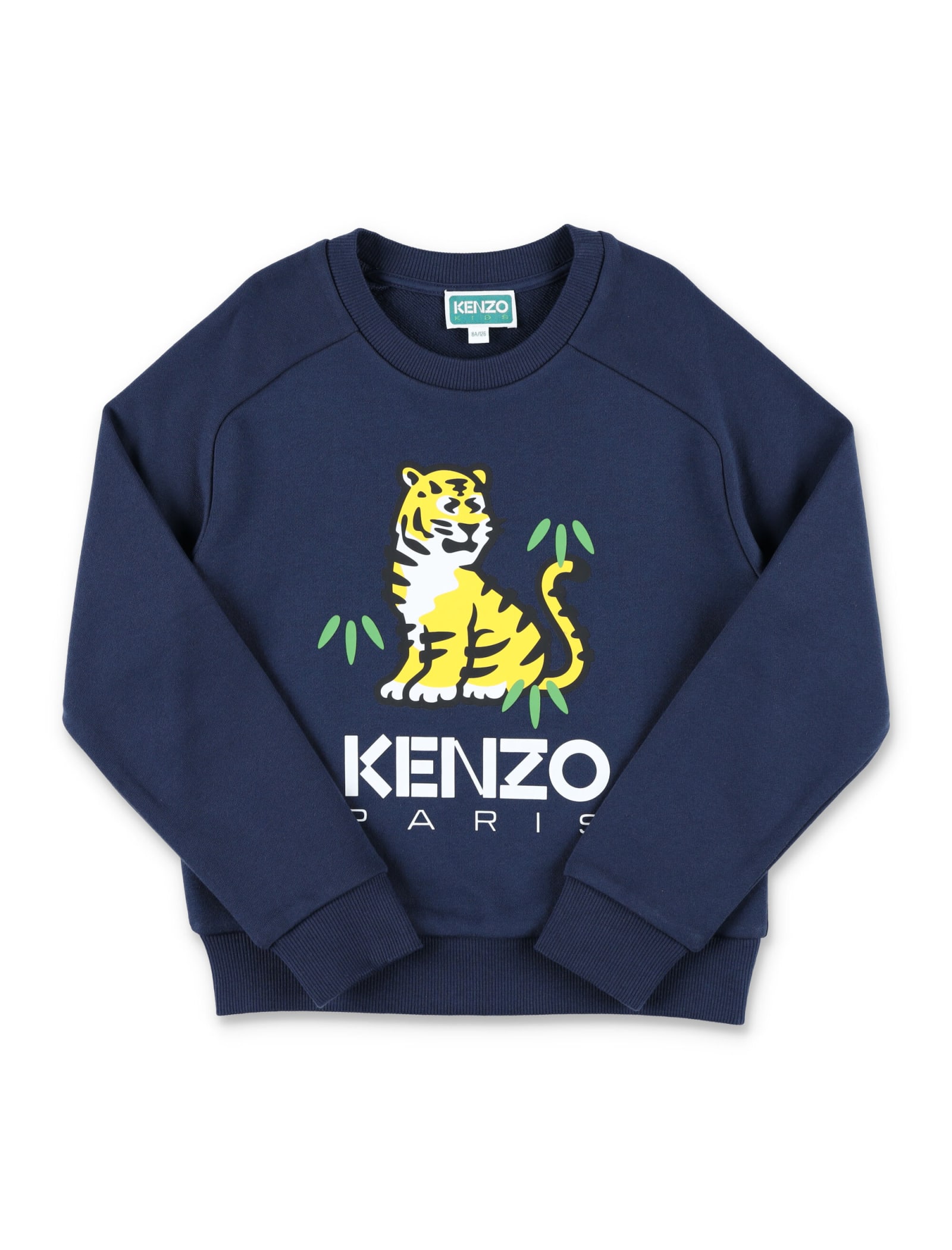 Kenzo Kids' Tiger Print Sweatshirt In Navy
