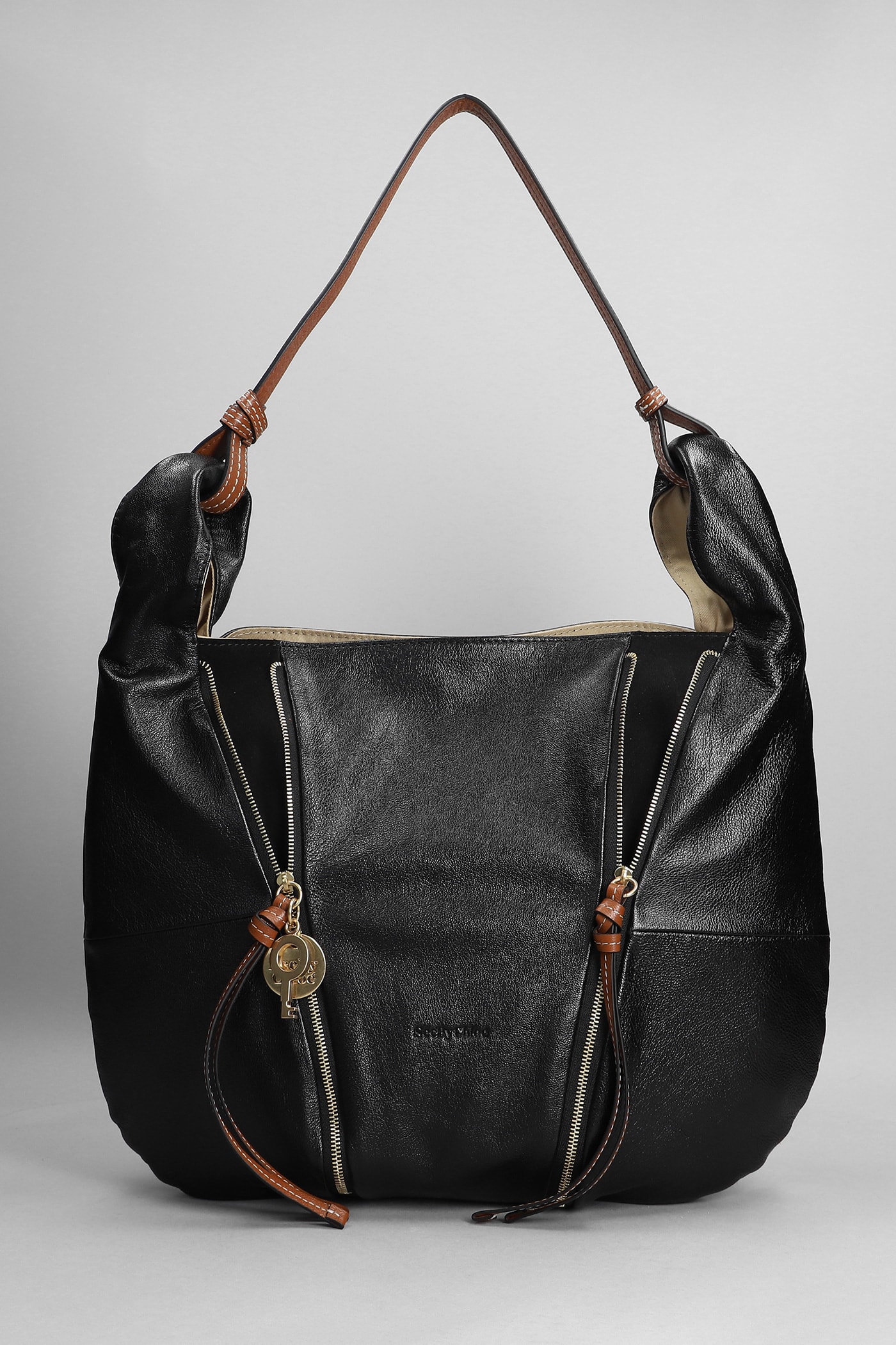 See By Chloé Indra Shoulder Bag In Black Leather | ModeSens