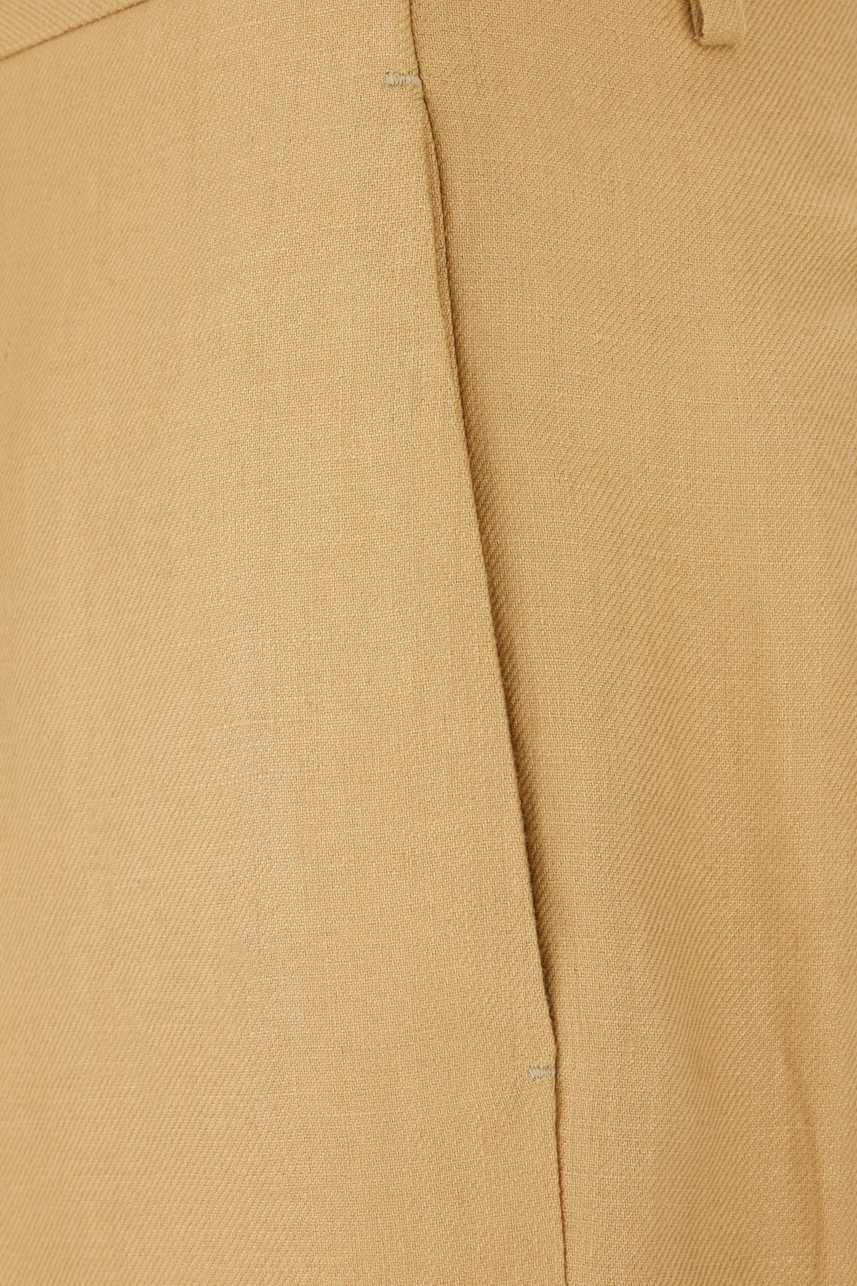 Shop Tagliatore Camel Linen Pants In Ea818