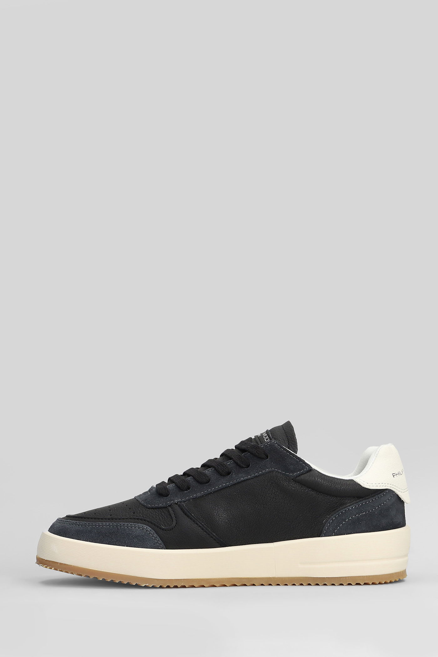 Philippe Model Nice Low Sneakers In Black Suede And Leather In Black