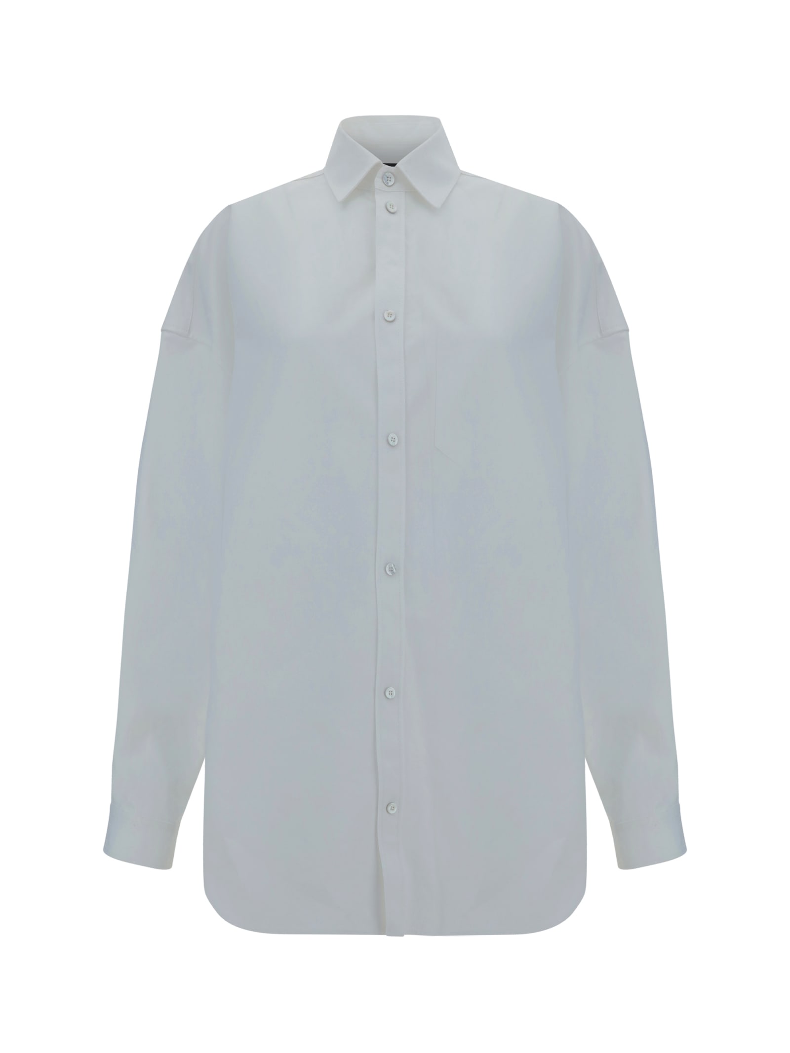 Shop Balenciaga Outerwear Shirt In White