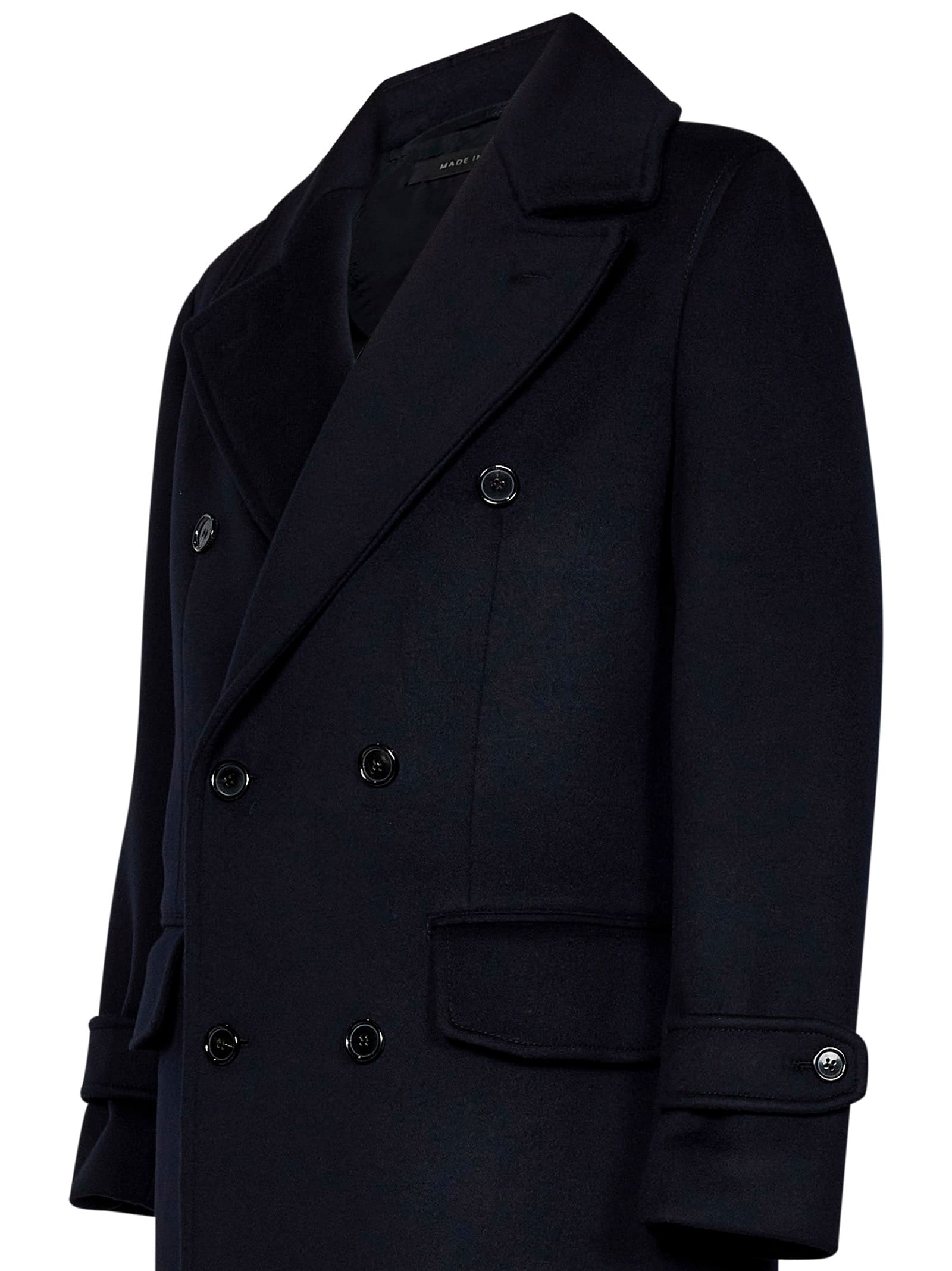 Shop Brioni Monforte Coat In Blue