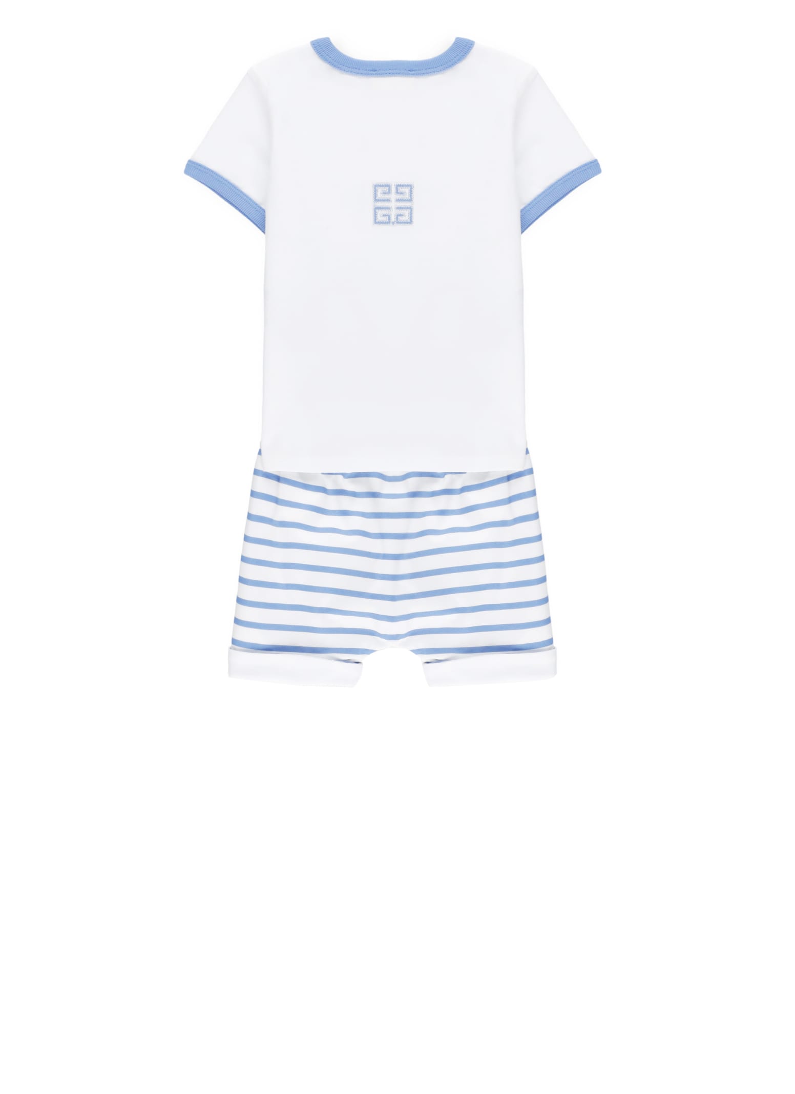 Shop Givenchy Cotton Two-piece Set In Blue