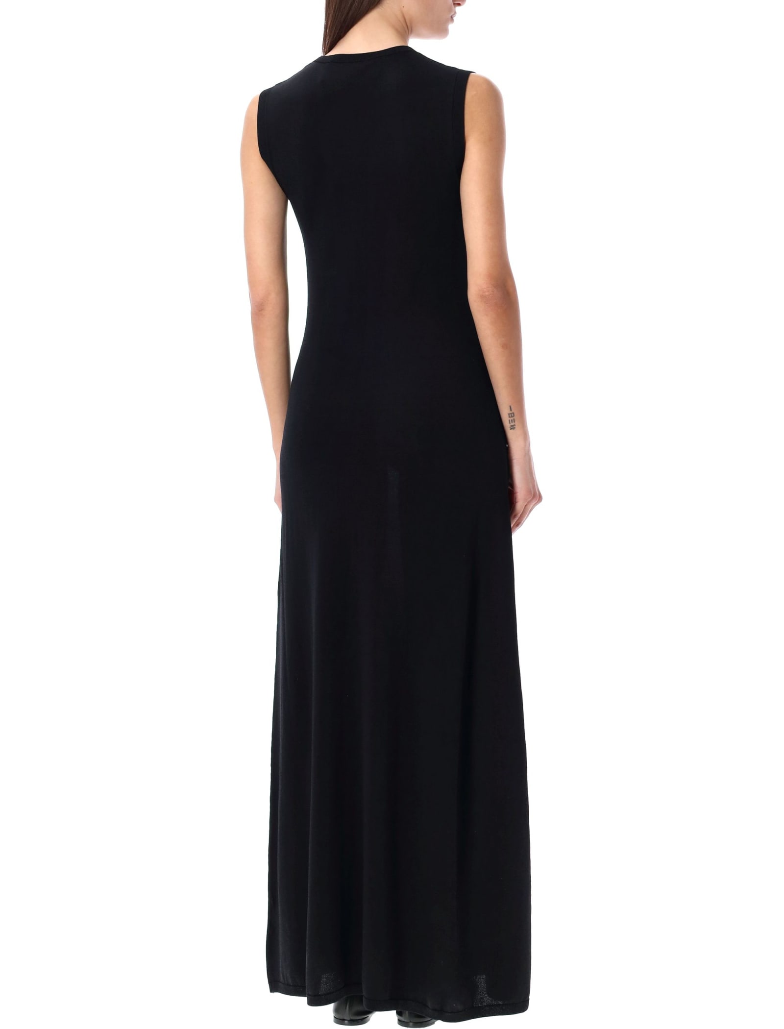 Shop Rohe Knitted Long Dress In Black