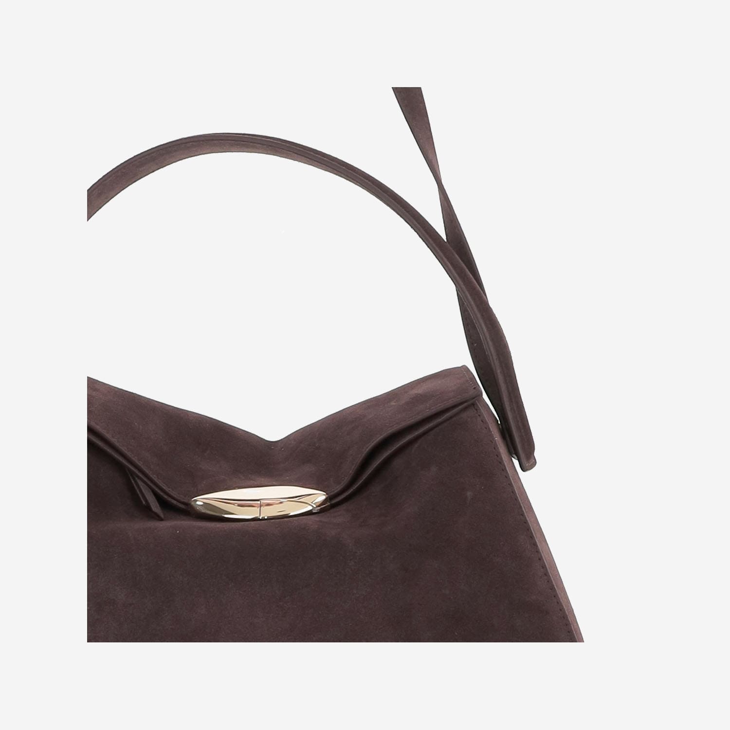 Benedetta Bruzziches Large Elif Suede Bag In Brown