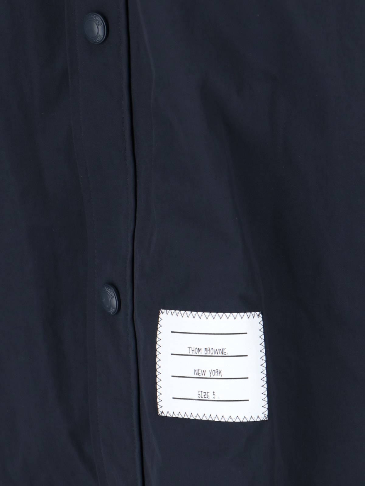 Shop Thom Browne - Nylon Buttons Jacket In Blue