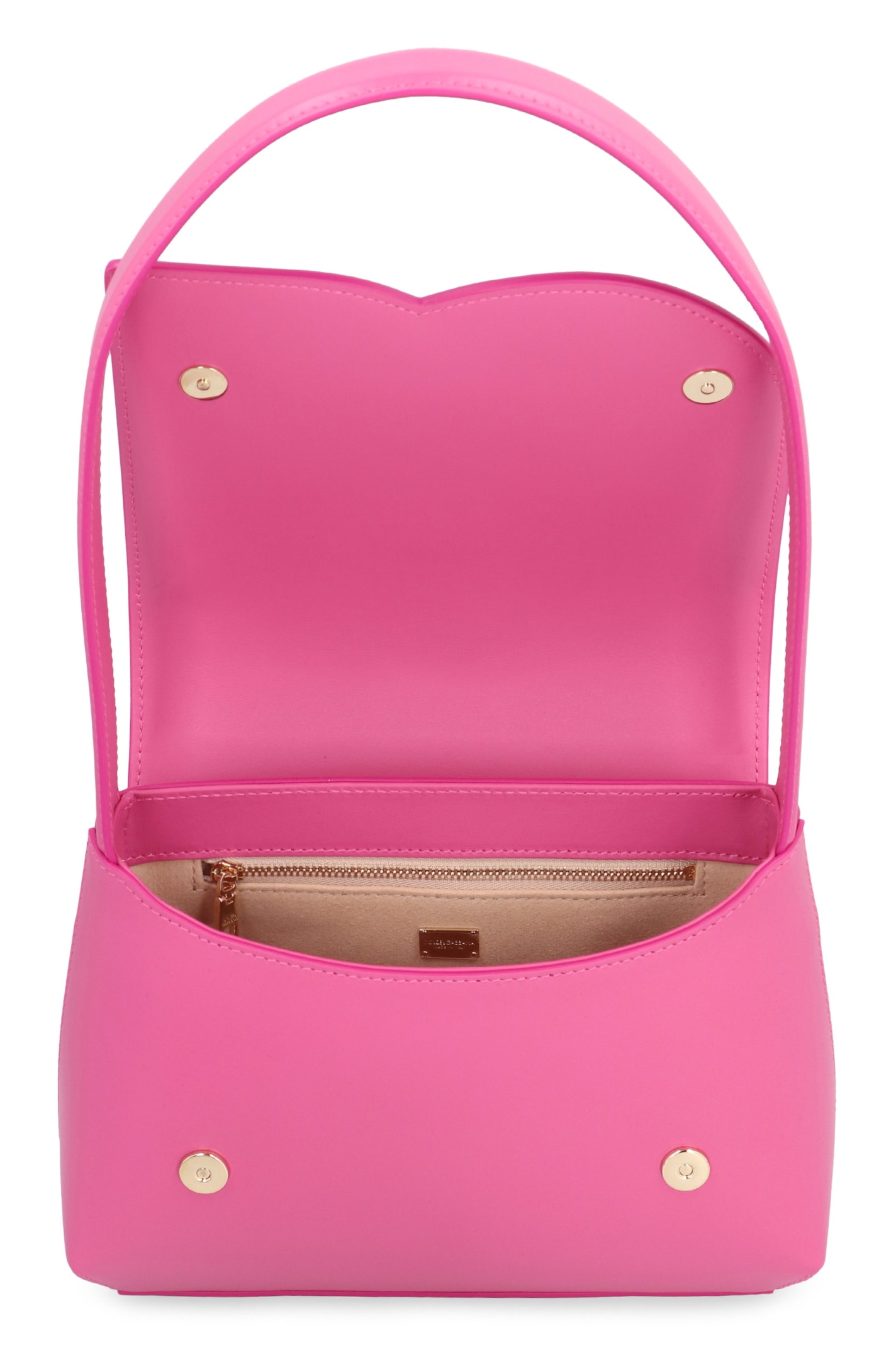 Shop Dolce & Gabbana Dg Logo Leather Shoulder Bag In Pink