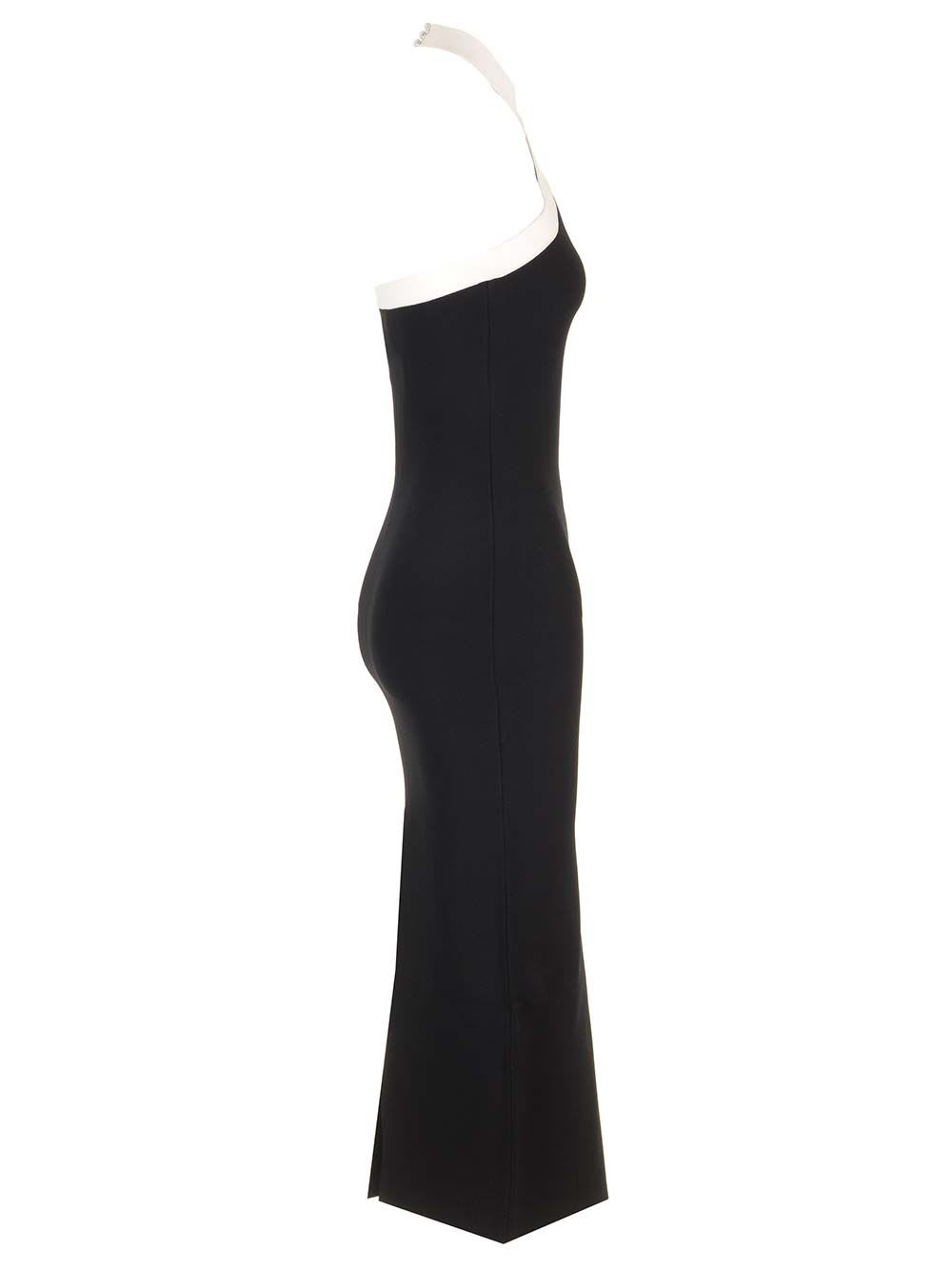 Shop Roland Mouret Halter Neck Gown Dress In Black