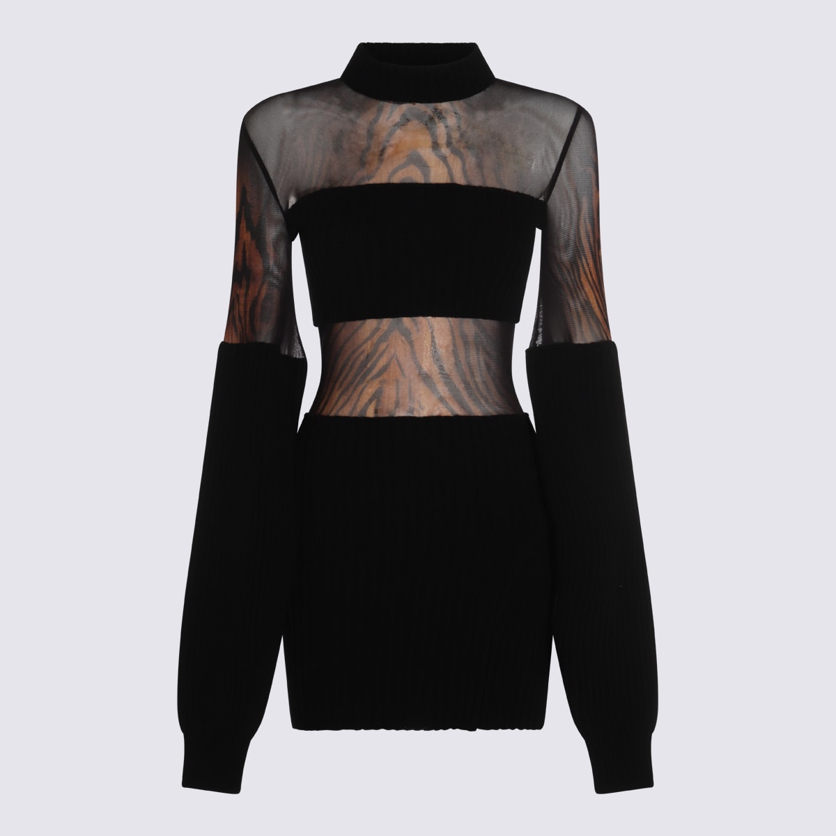 Jean Paul Gaultier Knee Length Dress Fitted Silhouette In Black