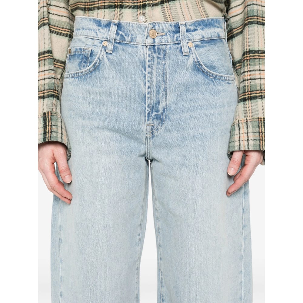 7 For All Mankind Bonnie High-waisted Twisted Jeans Clothing In Blue