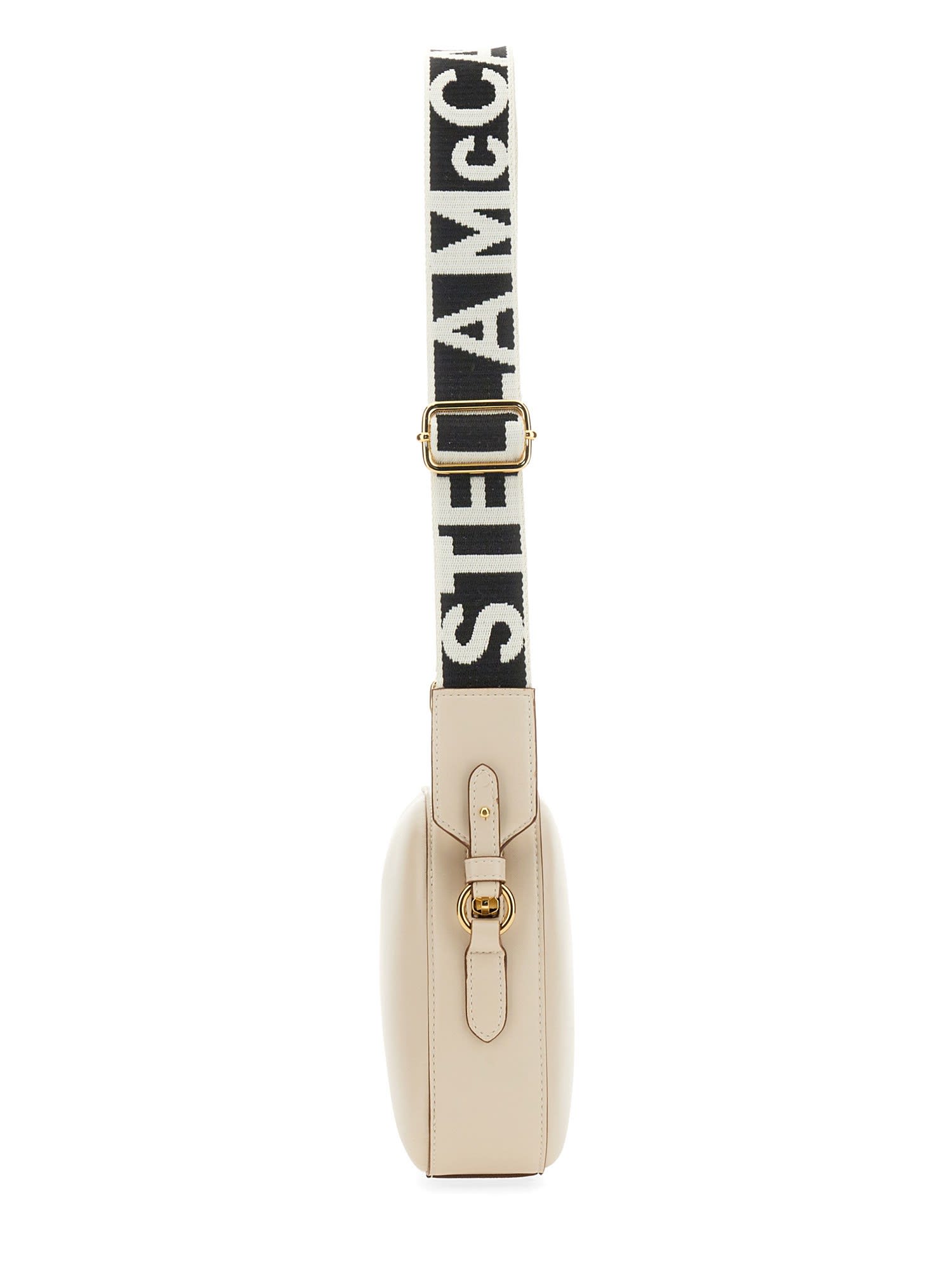 Shop Stella Mccartney Mini Camera Bag With Logo In White