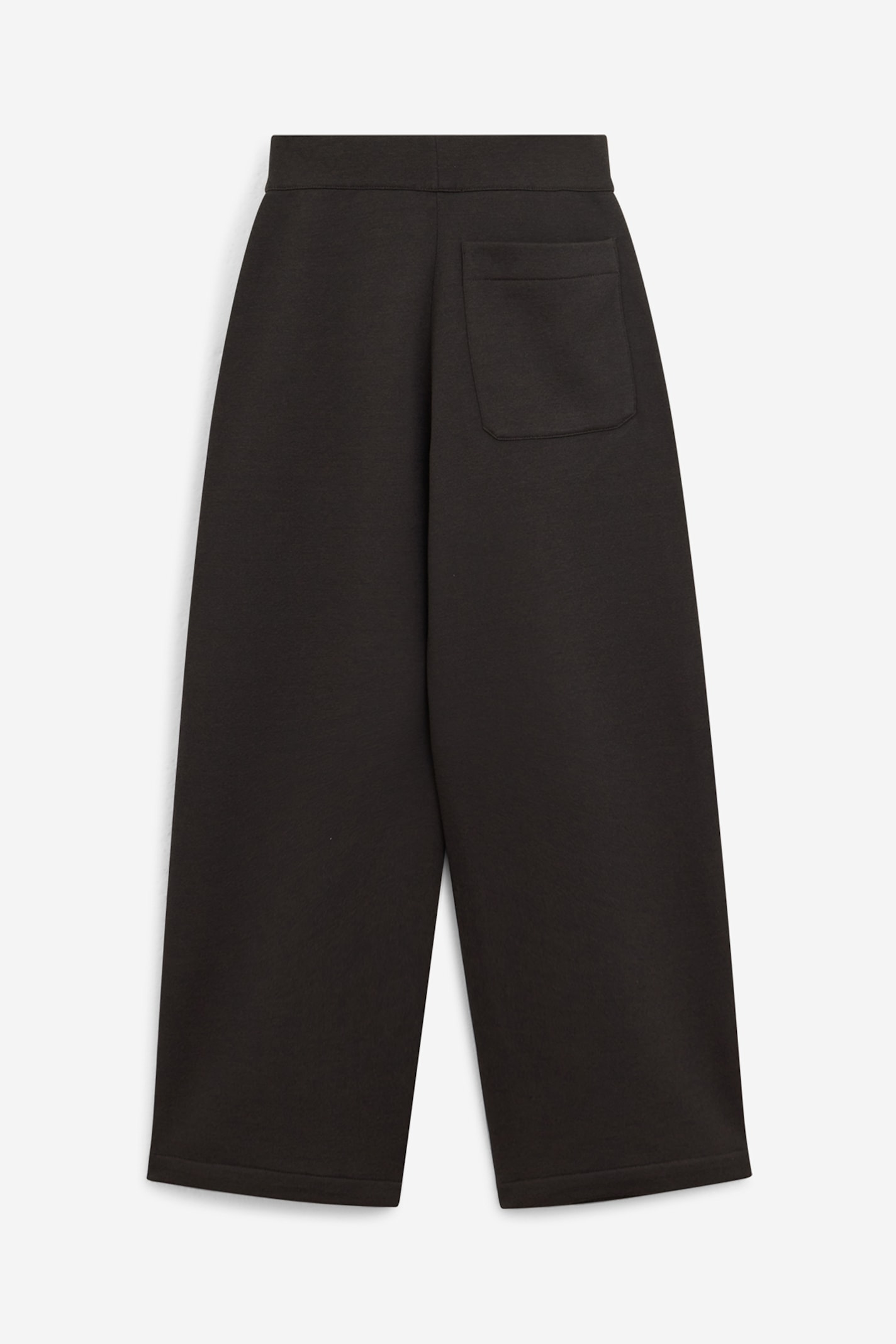 Lemaire Brown Cotton Fleece Relaxed Large Trousers In Black