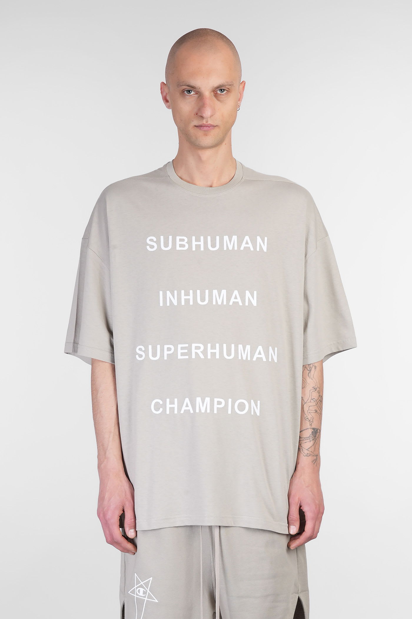 Tommy T T-shirt In Taupe Cotton