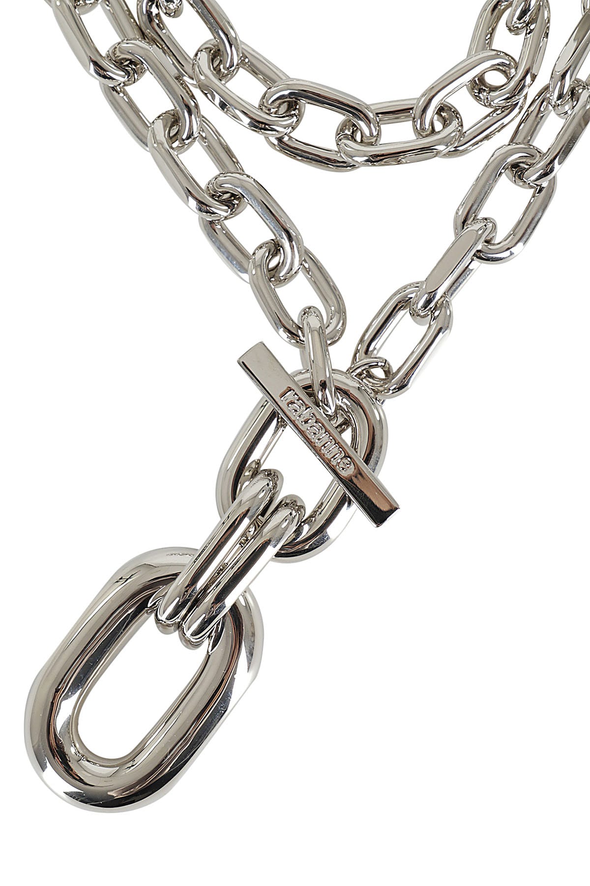 Shop Rabanne Xl Link Pendant In Silver