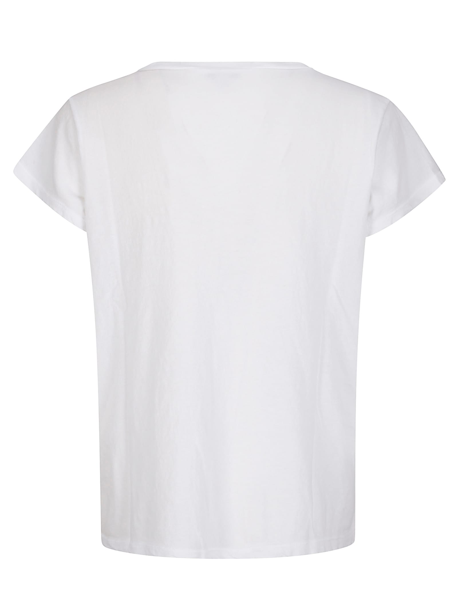 James Perse V-neck Short-sleeved T-shirt In White