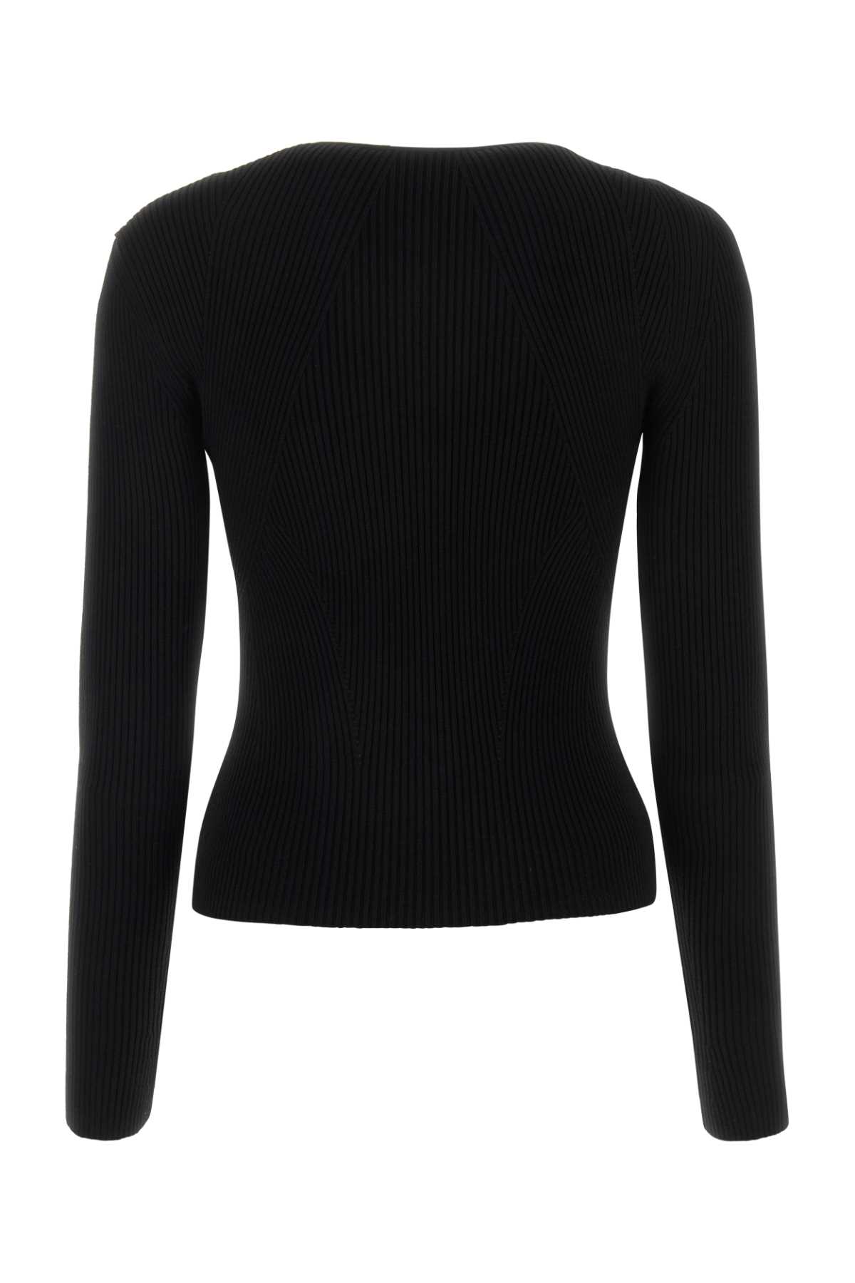 Alexander Mcqueen Black Wool Blend Sweater