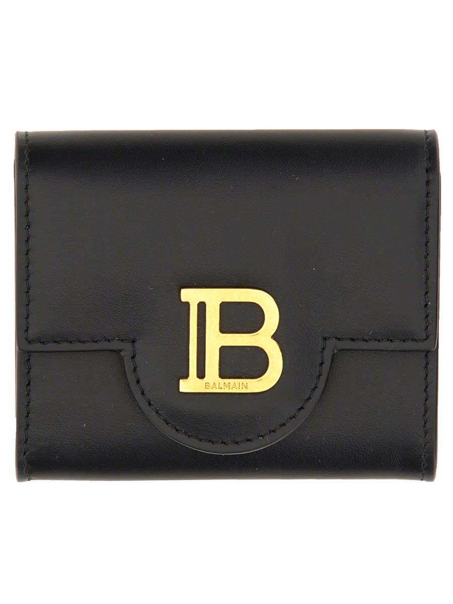 Shop Balmain B-buzz Wallet In Black