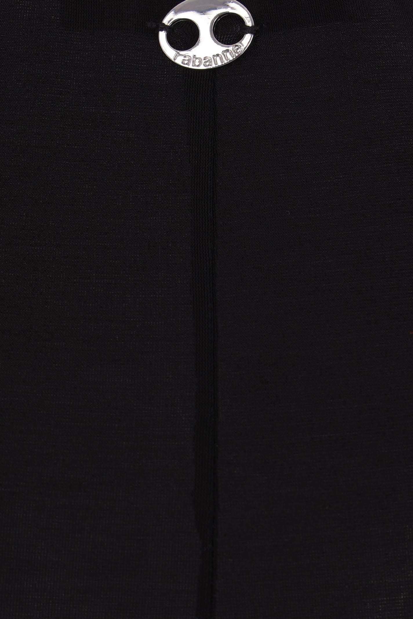 Shop Rabanne Long Skirt With Eyelets In Black