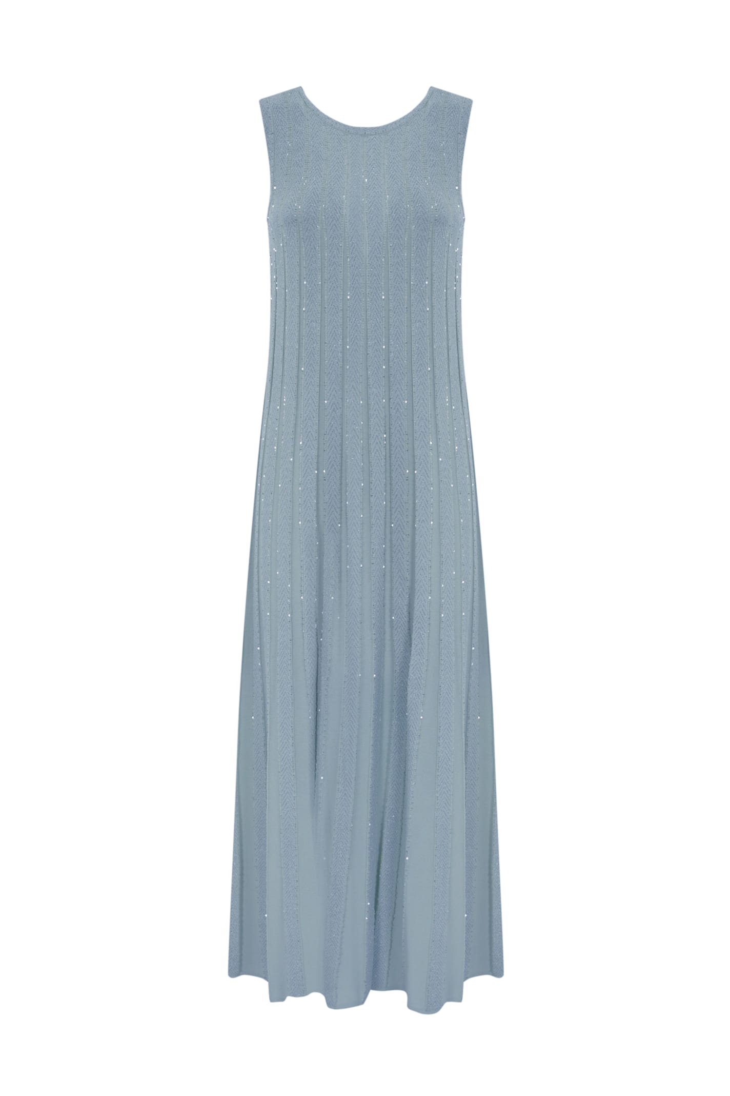 D. Exterior Long Viscose Dress With Sequins