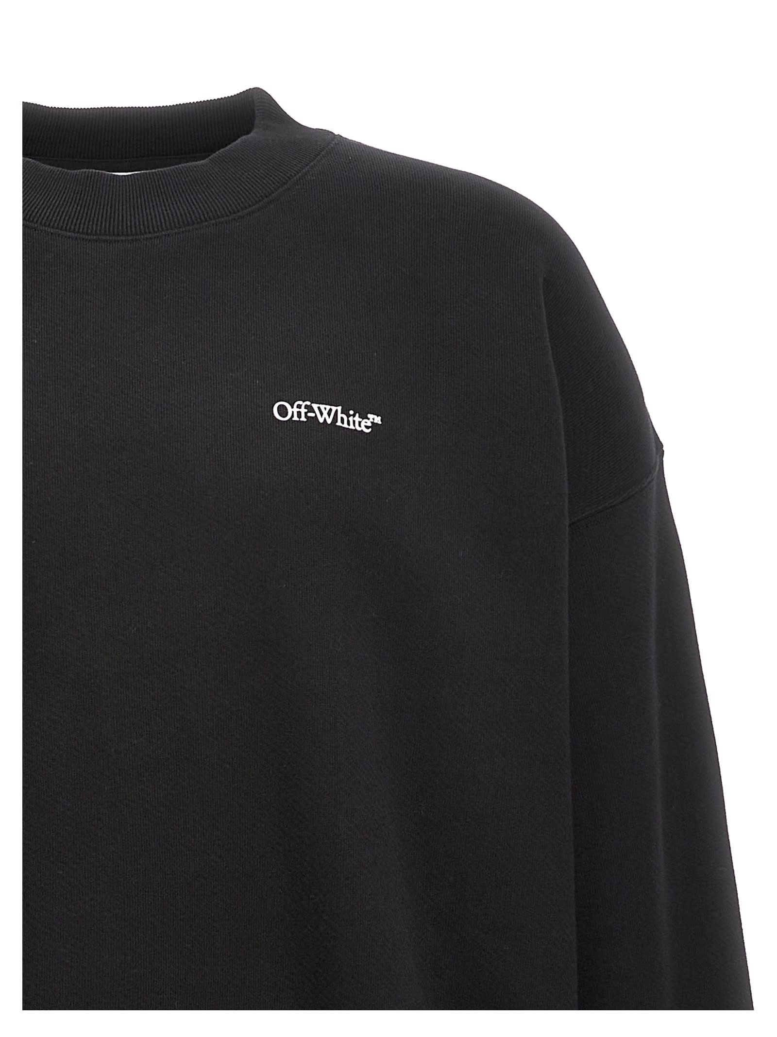 Shop Off-white Windy Arrow Skate Sweatshirt In White/black