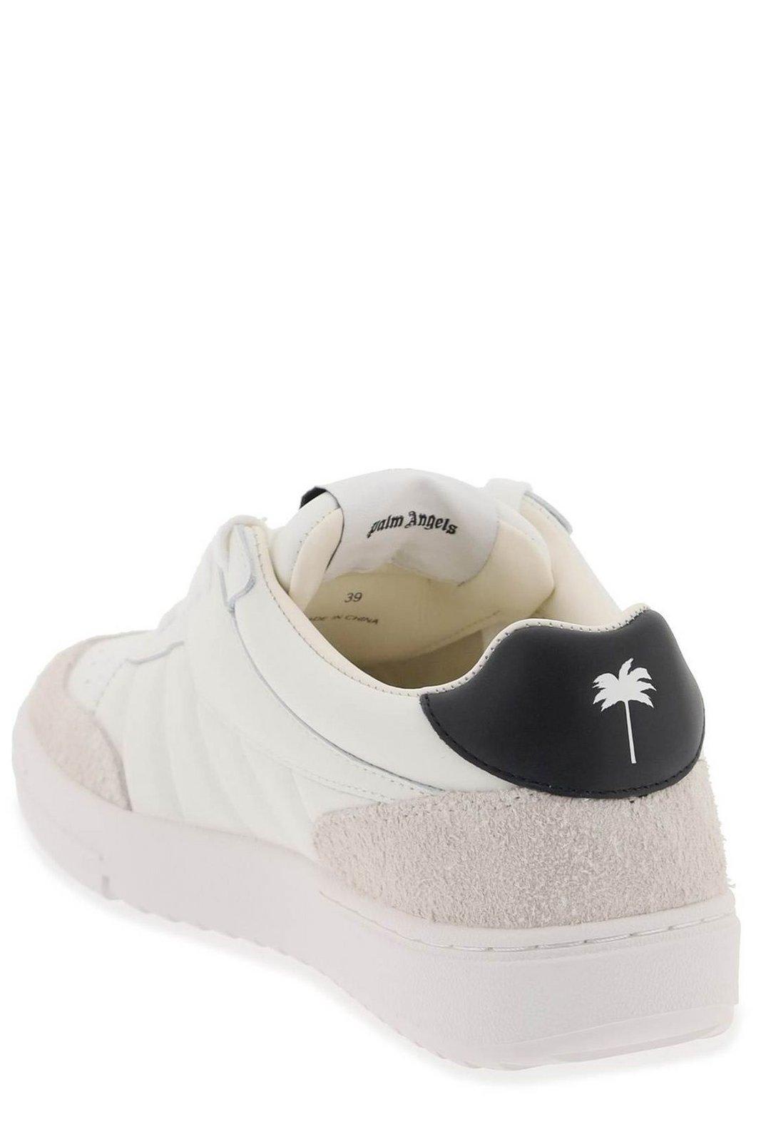 Shop Palm Angels Palm Beach University Low-top Sneakers In White White (white)