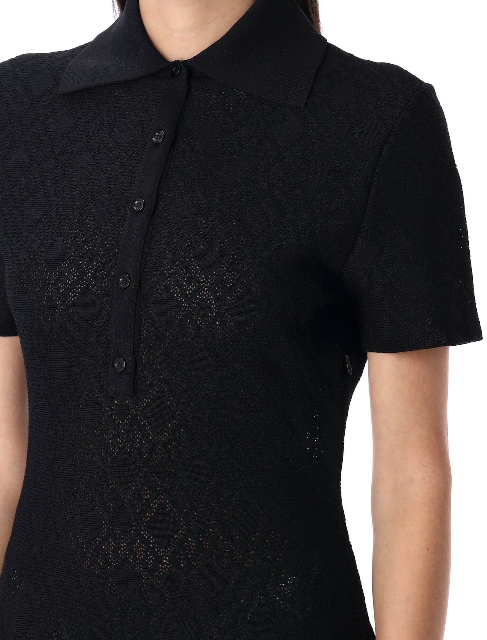 Givenchy Robe Polo En Jacquard Monogramme 72 In Black