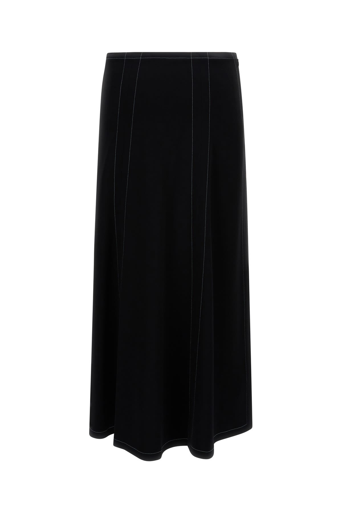 Stella Mccartney A-line Silhouette Skirt Contrasting Stitching In 1000