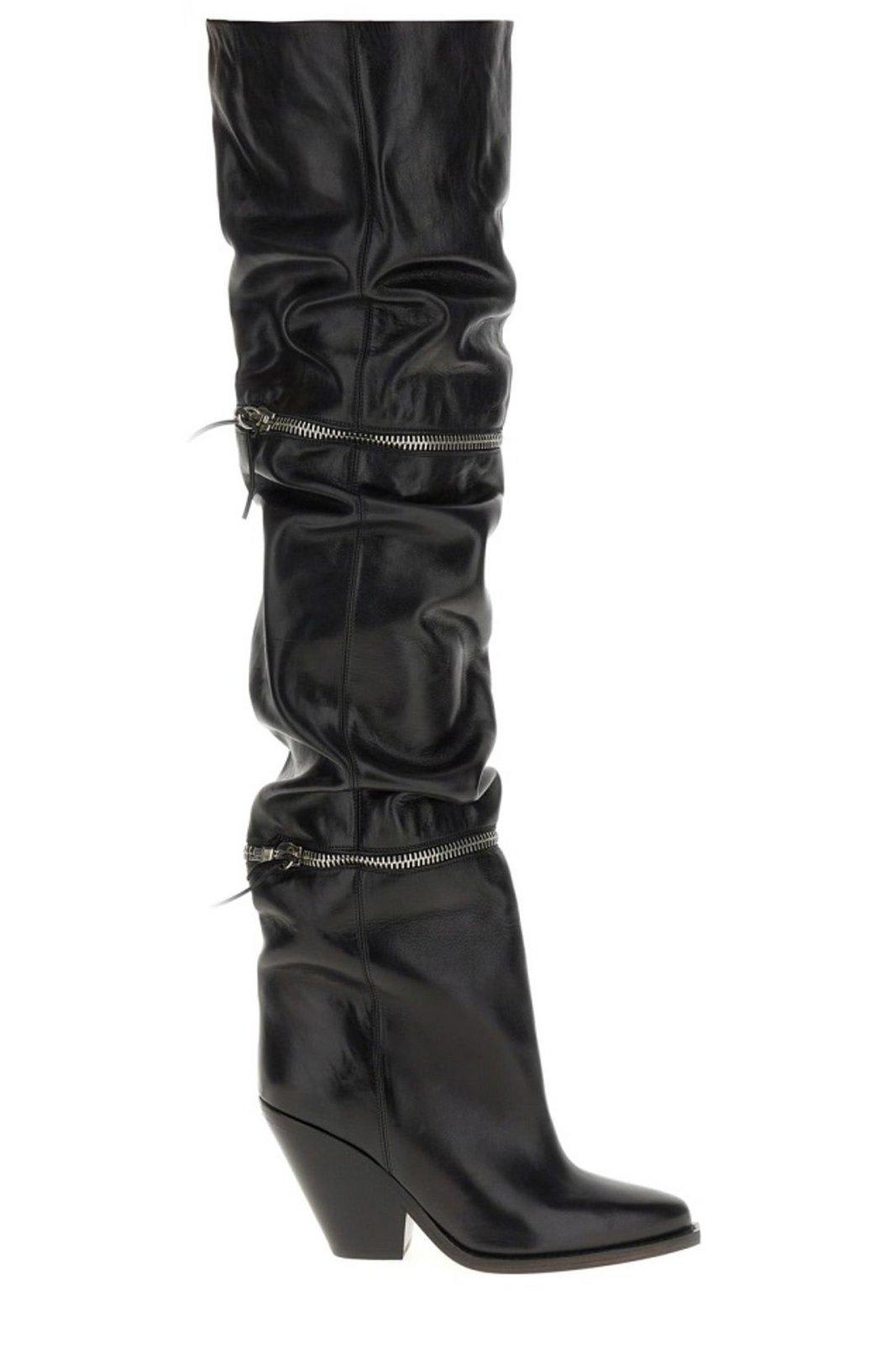 Lelodie Thigh-high Pointed-toe Boots