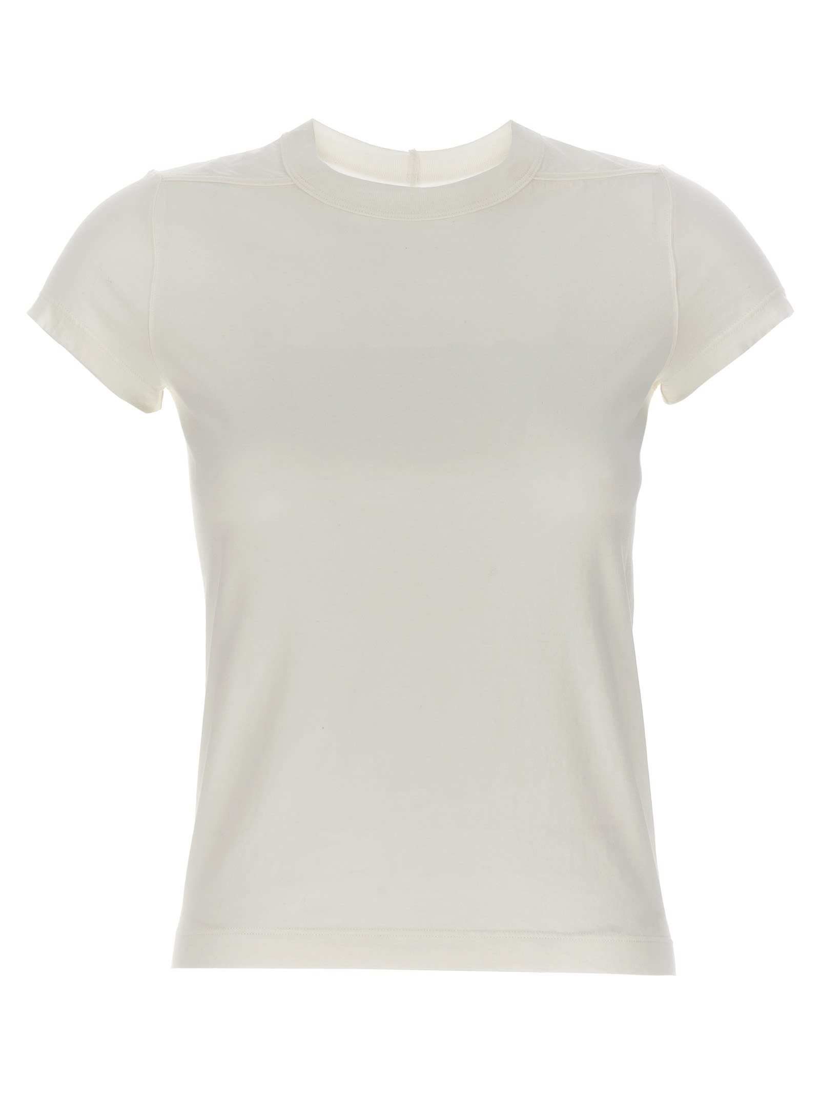 Shop Rick Owens Cropped Level Tee T-shirt In White