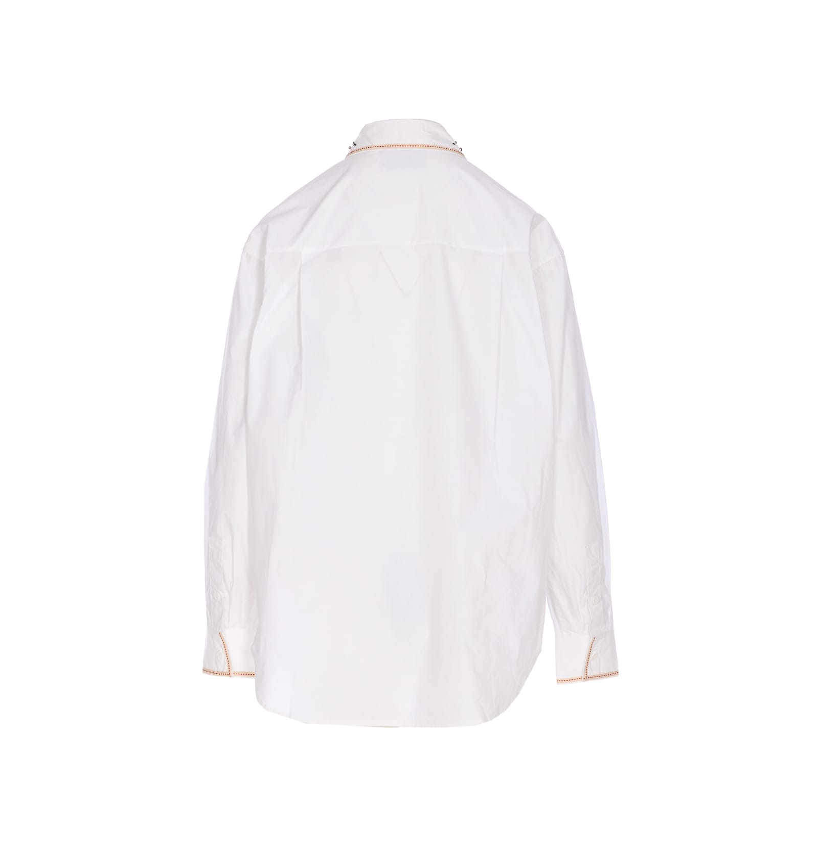 Essentiel Antwerp Lace-panel Embellished Shirt In White