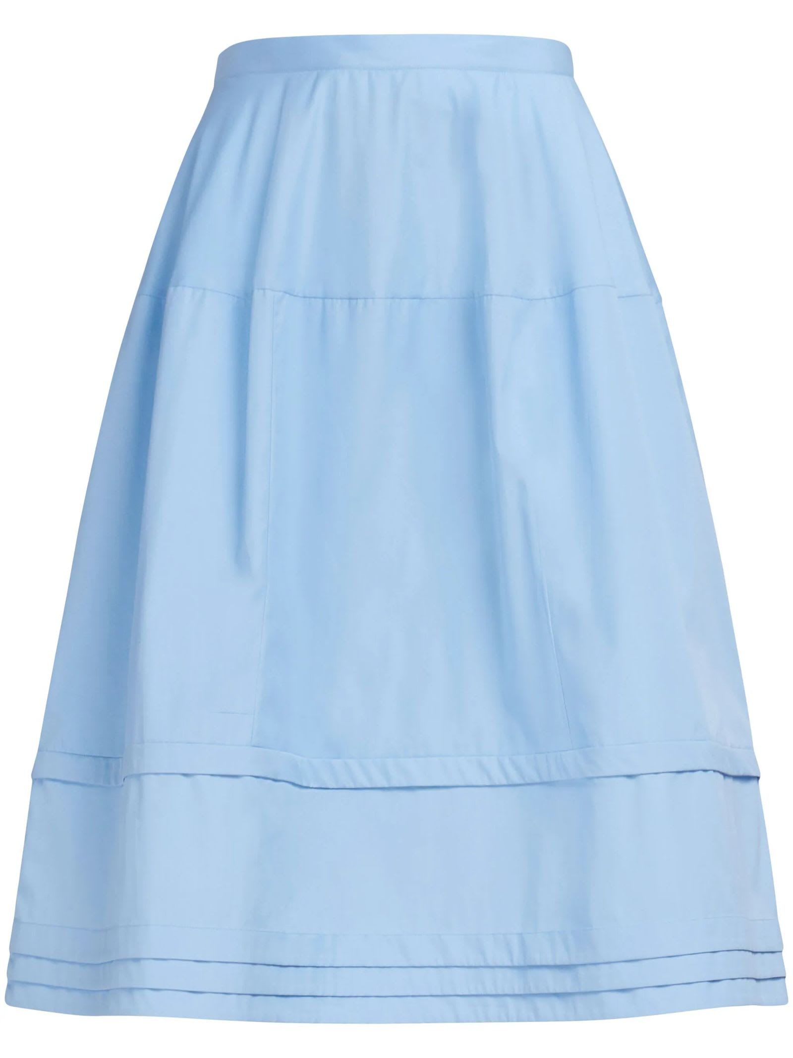 Shop Marni Flared Midi Skirt In Blue