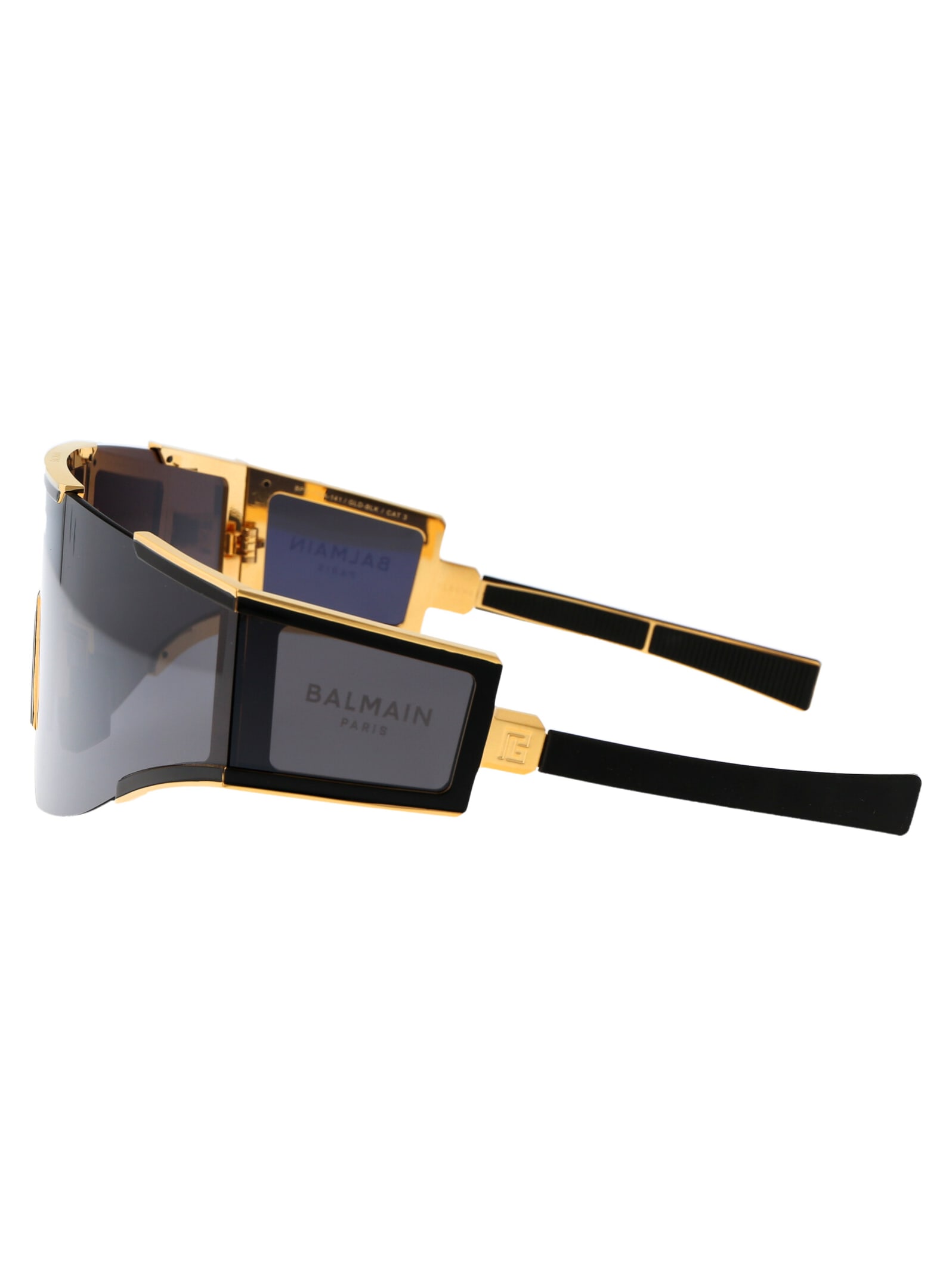 Shop Balmain Fleche Sunglasses In 138a Gld - Blk