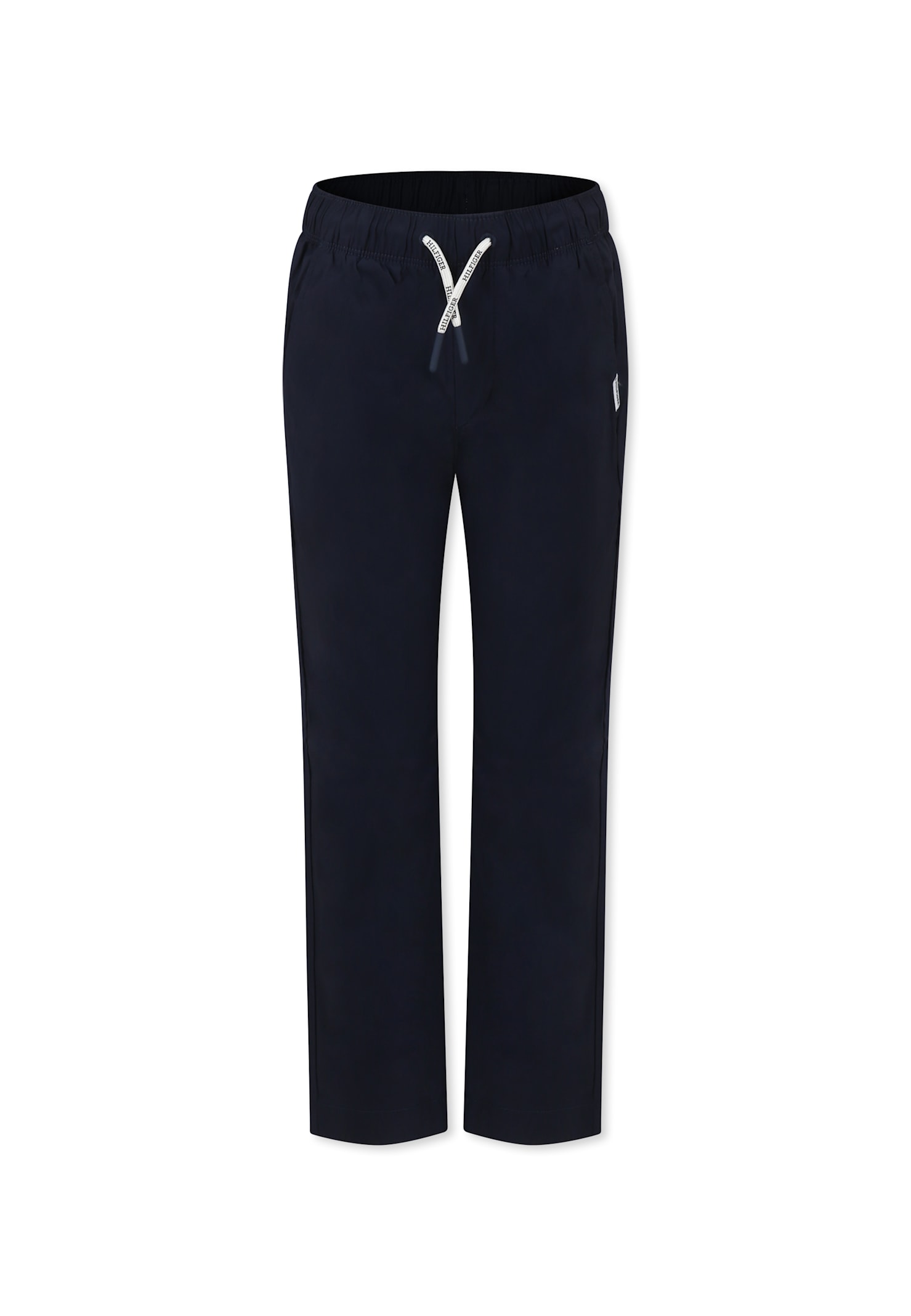 Tommy Hilfiger Blue Trousers For Boy With Flag In Blue