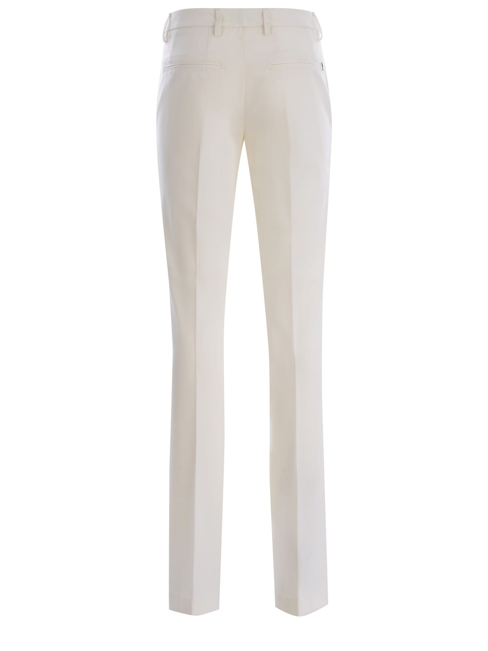 Shop Dondup Trousers  Lexi Made Of Cool Wool In Bianco