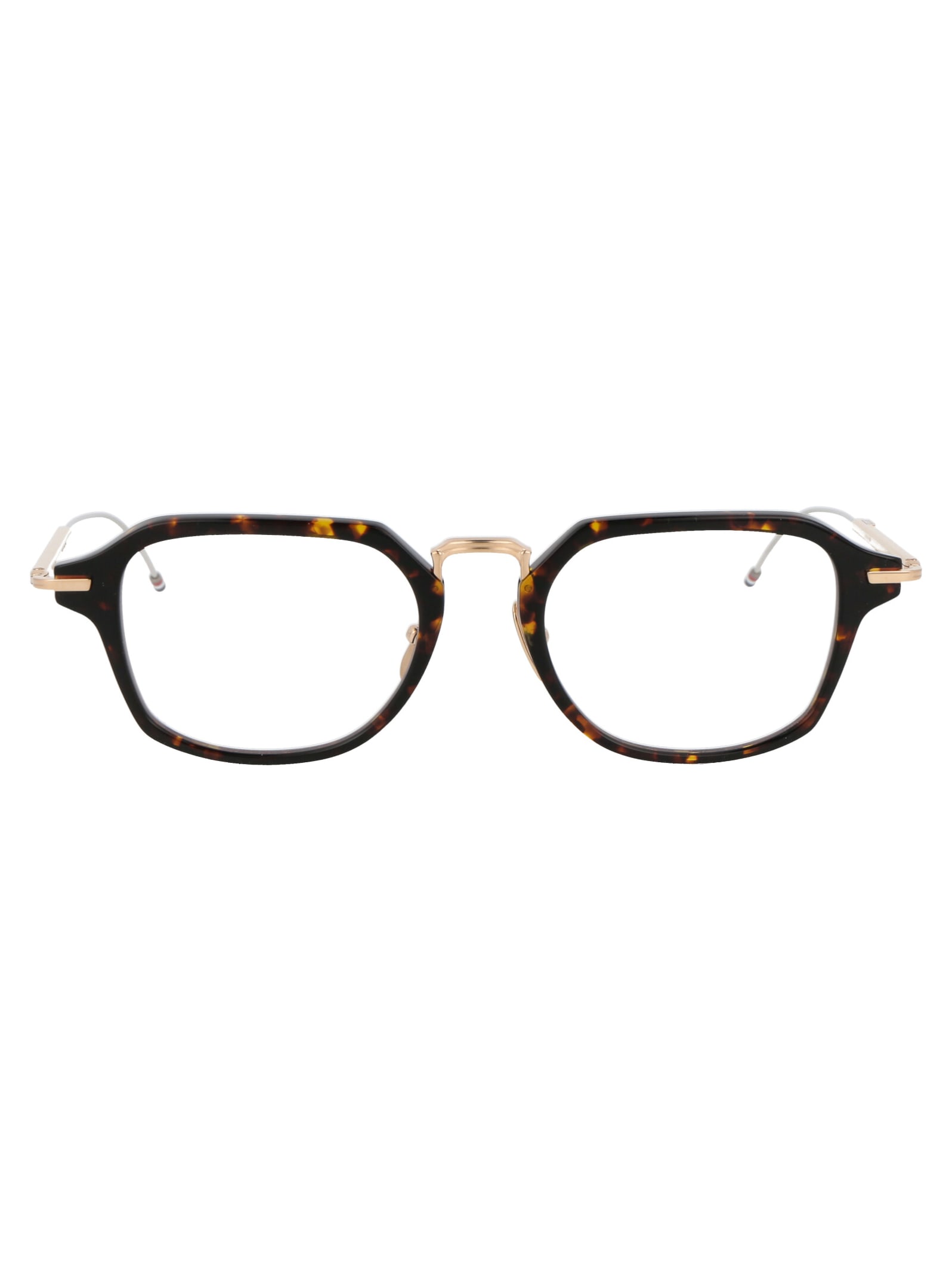 Shop Thom Browne Tb-423 Glasses In 02 Tortoise White Gold W/ Clear