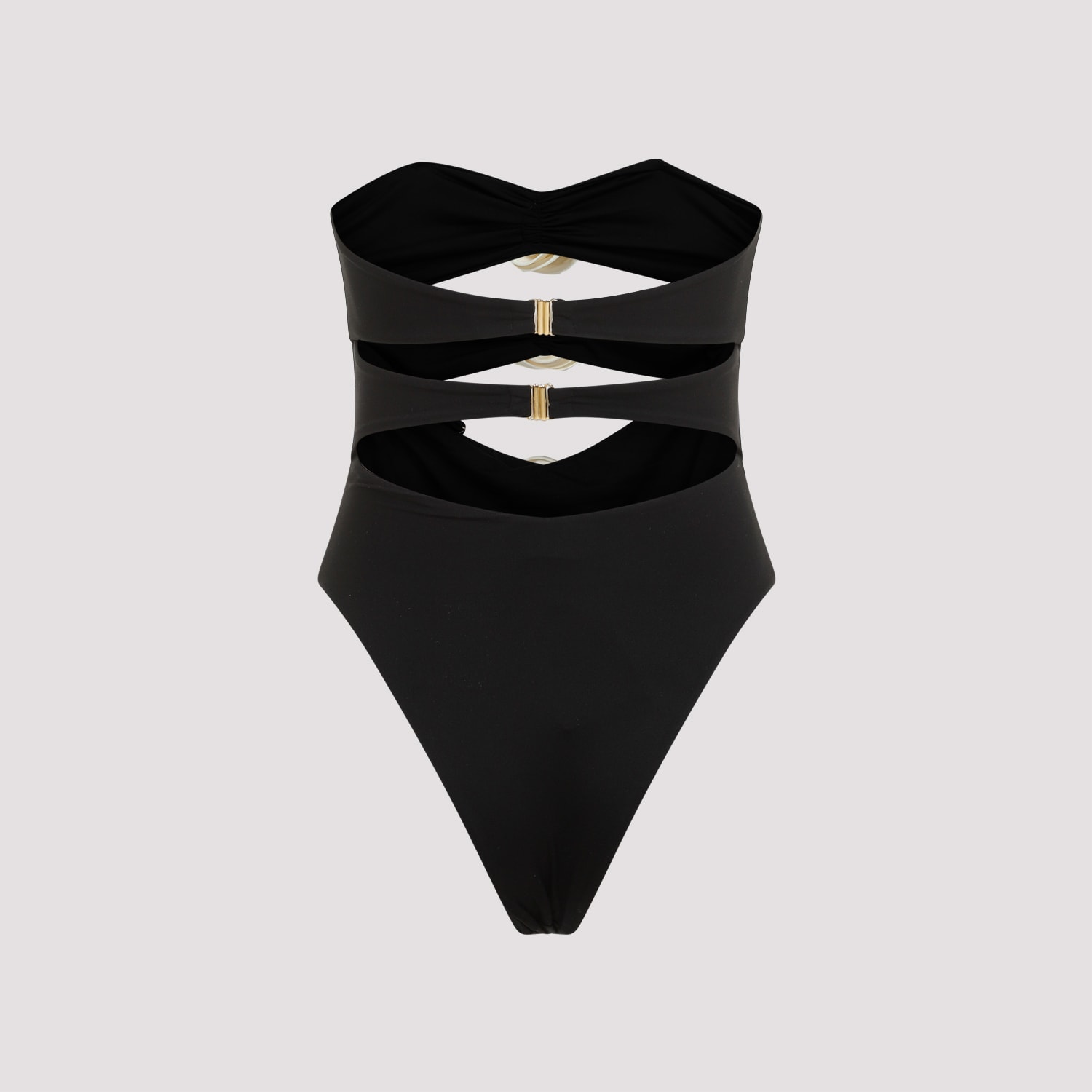 Shop La Reveche Vesna Swimsuit In Black Ivory