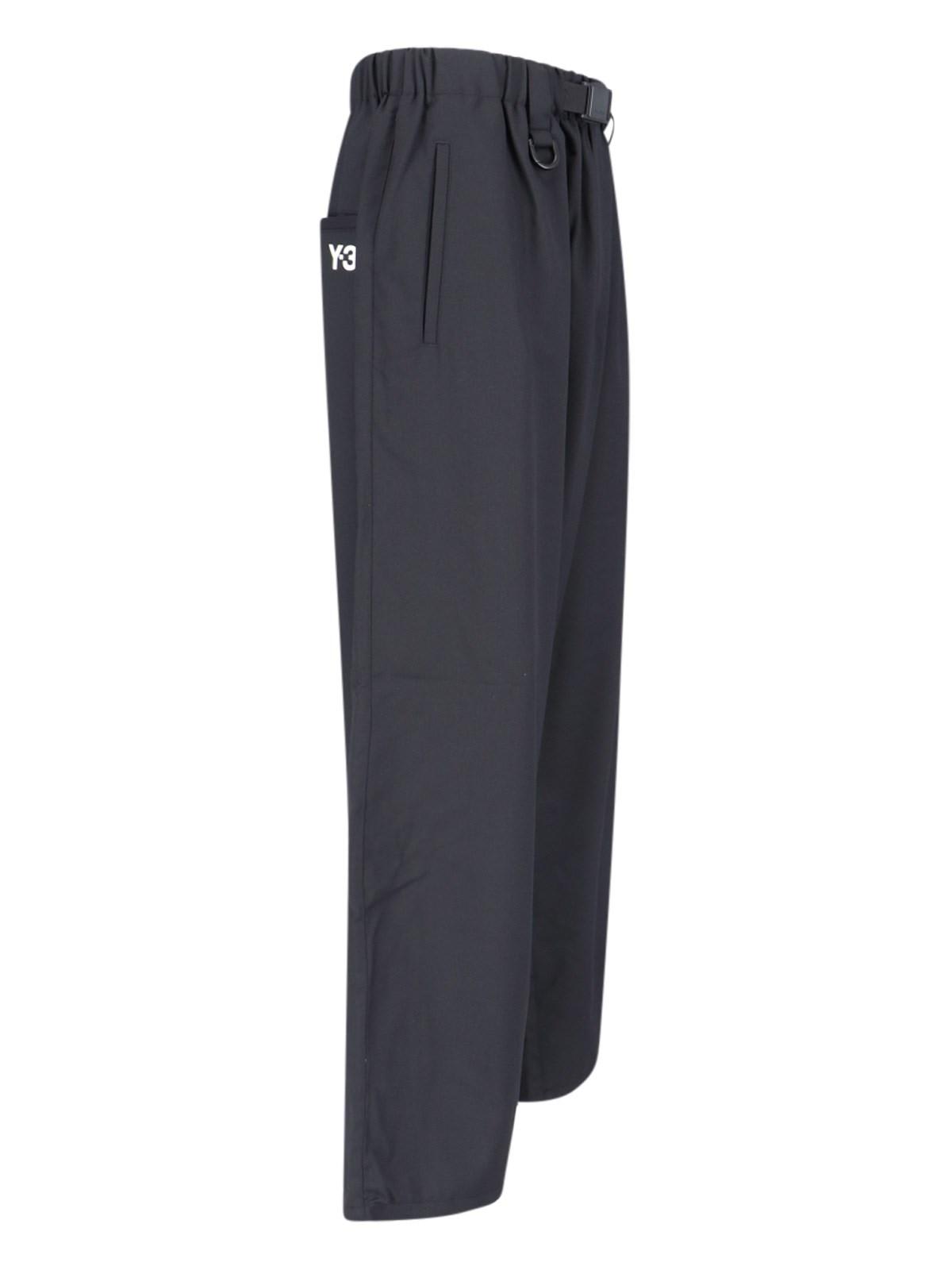 Shop Y-3 Wide Belted Pants