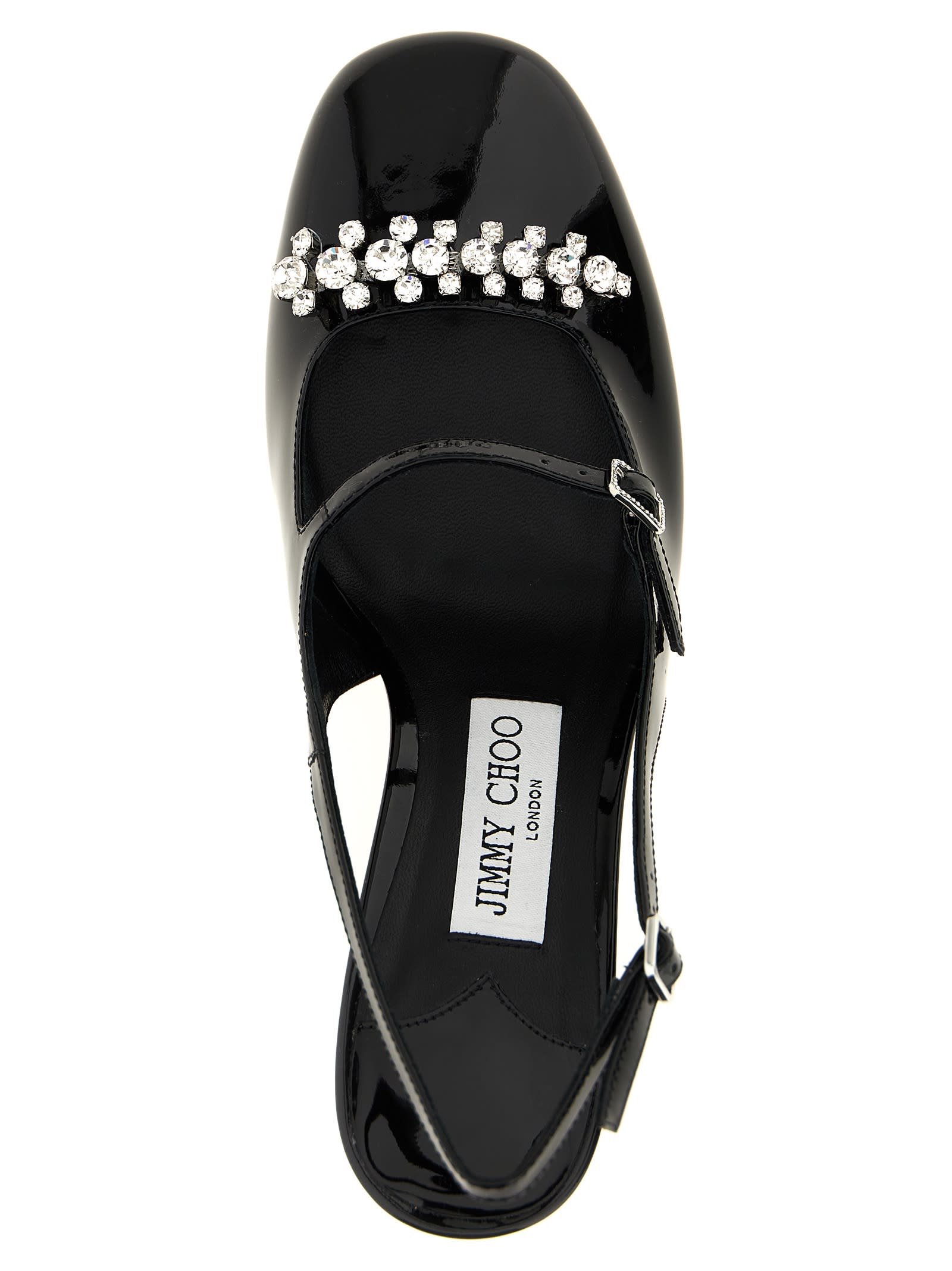 Jimmy Choo Belinda 70 Patent Slingback Pump In Black