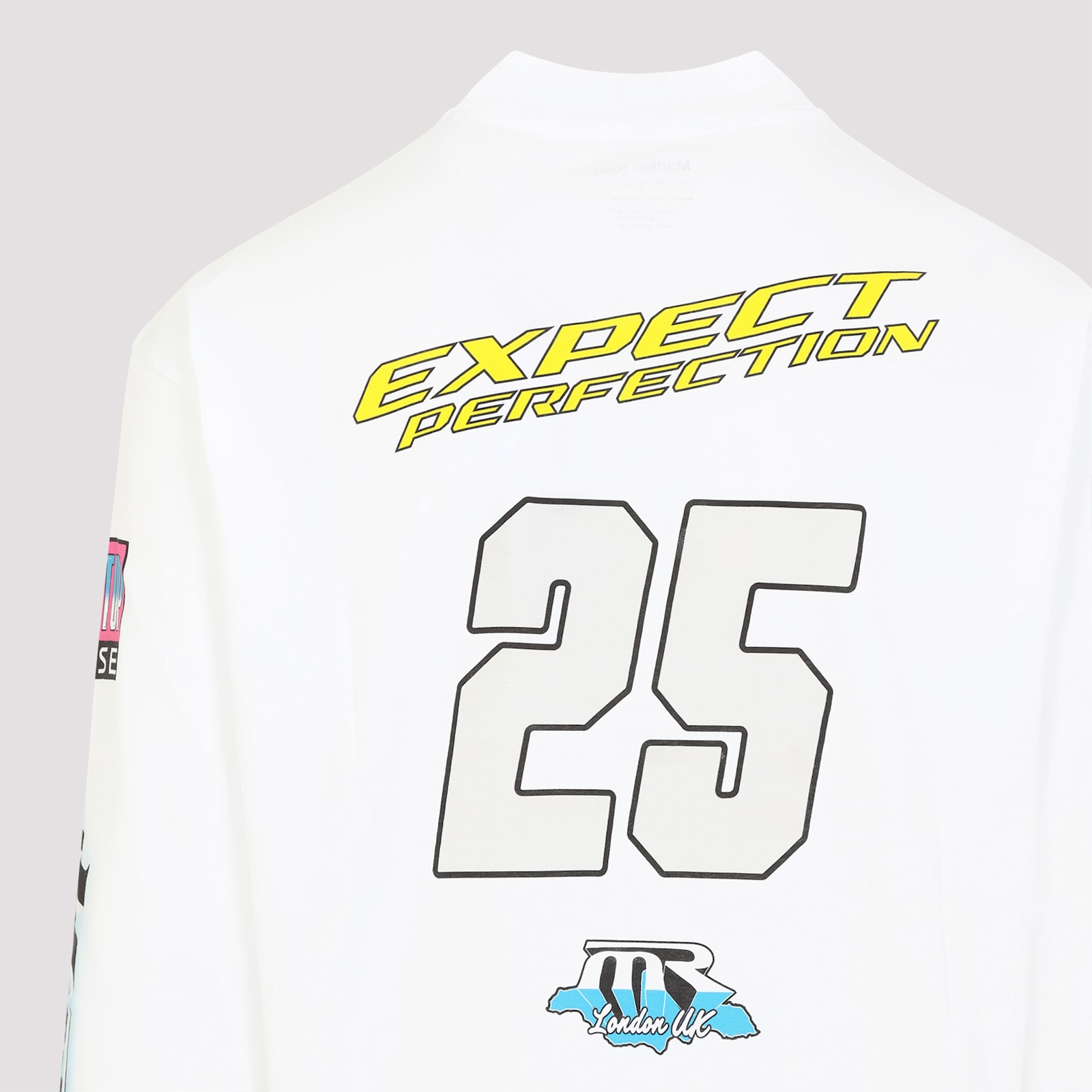 Shop Martine Rose Martin Rose Funnel Neck L/s T-shirt In Wht White Bmx
