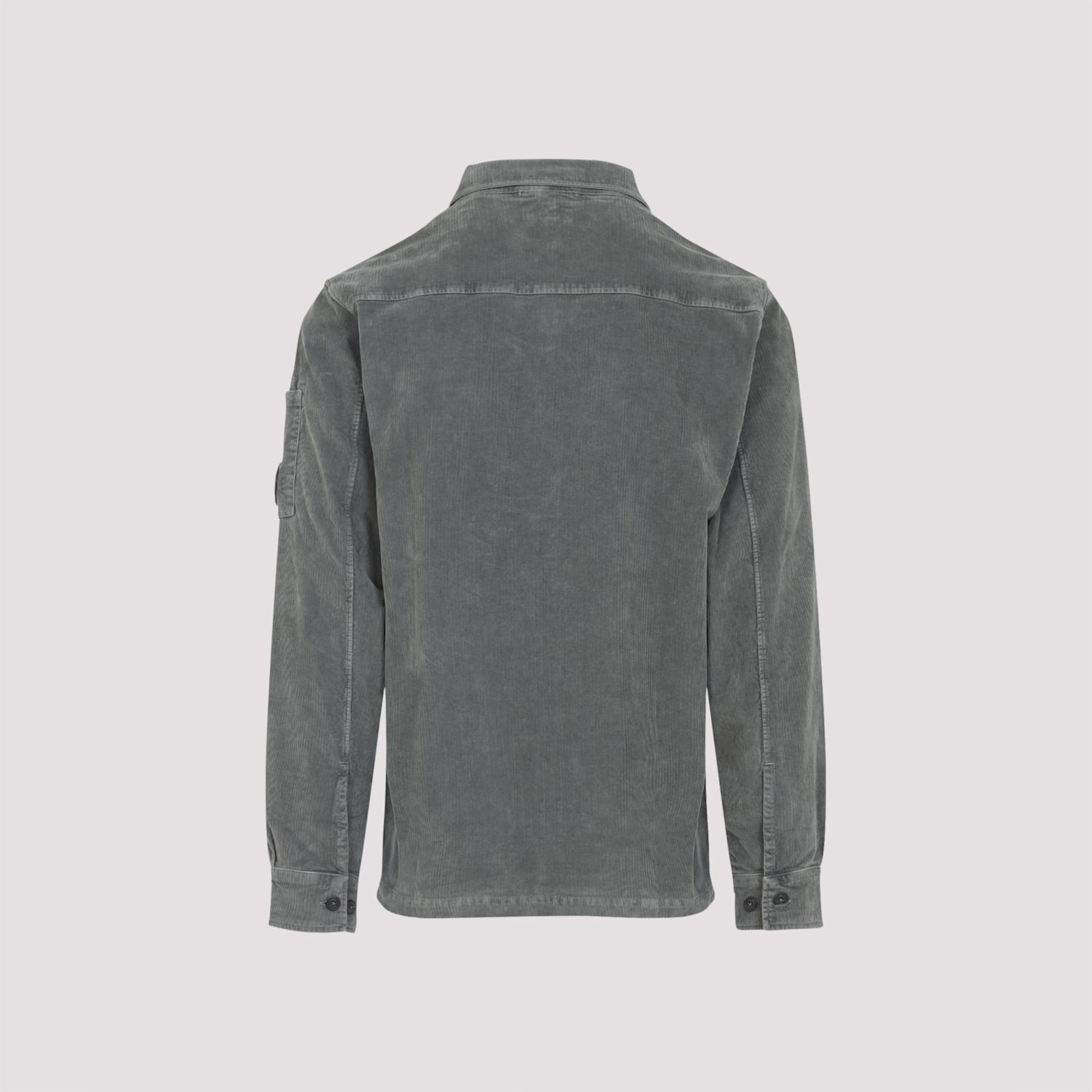 C.p. Company Corduroy Overshirt With Long Sleeves And Pockets In Gray