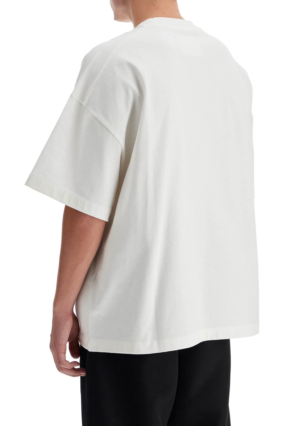 Shop Jil Sander Logo Print Boxy T-shirt In Porcelain (white)