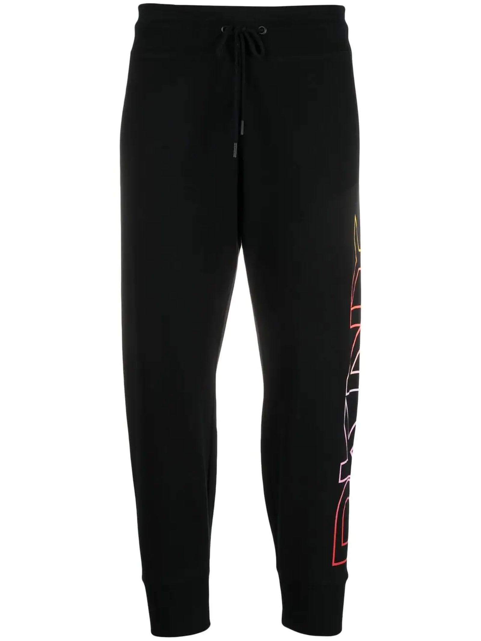 DKNY Black Cotton-blend Track Pants