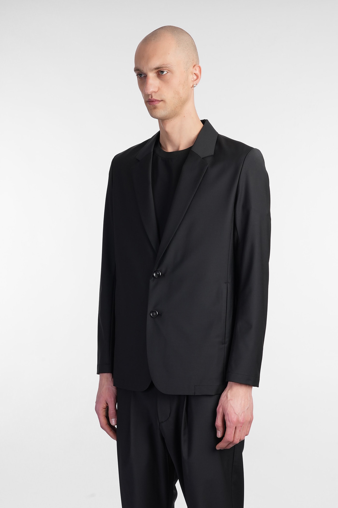 Attachment Blazer In Blue Polyester In Black