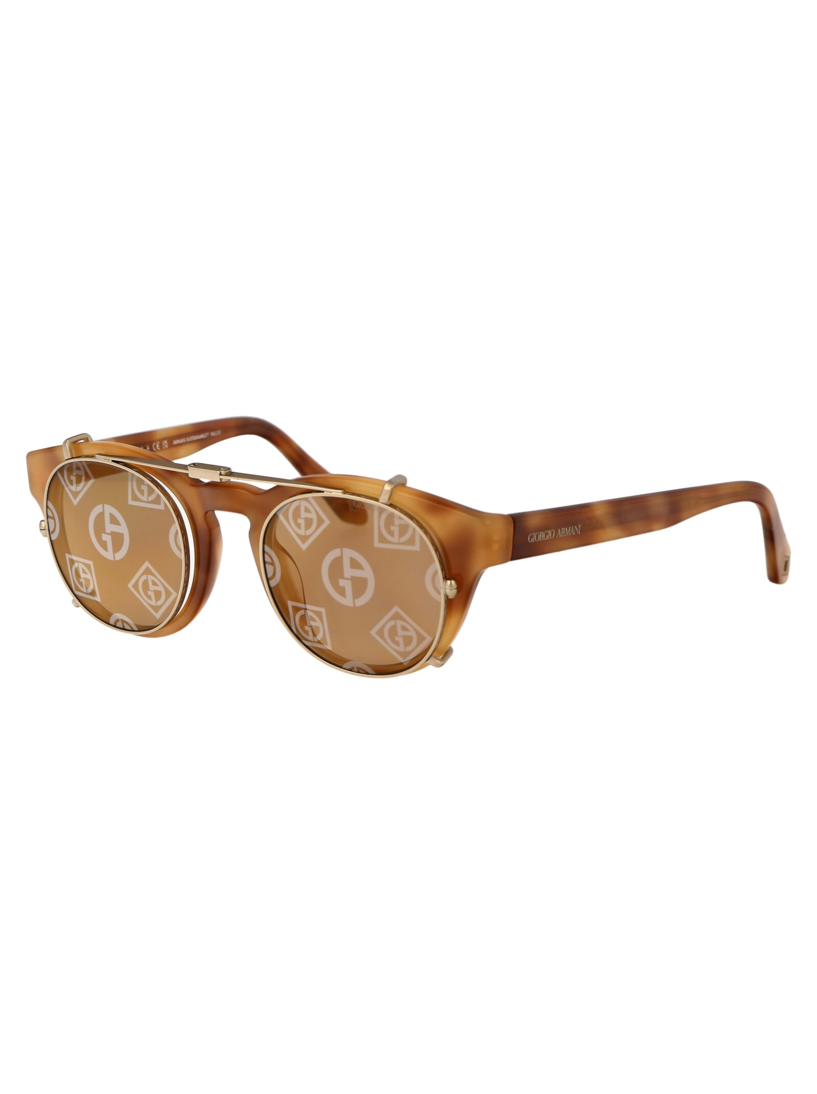 Shop Giorgio Armani 0ar8190u Sunglasses In 59791w Honey Havana